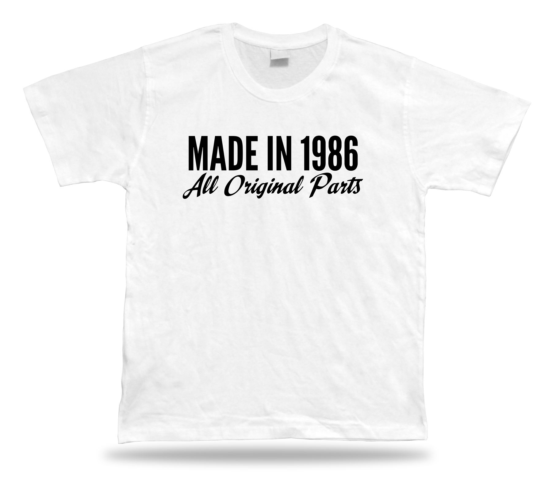Printed T shirt tee Made in 1986 happy birthday present gift idea original - Picture 8 of 8