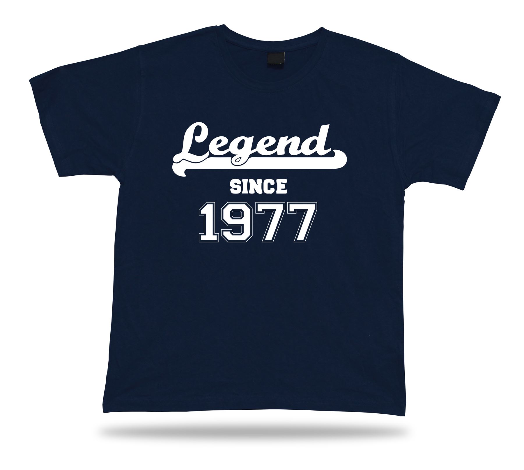 T-shirt imprimé tee Legend depuis 1977 heureux anniversaire idée cadeau unisexe - Imagen 6 de 8
