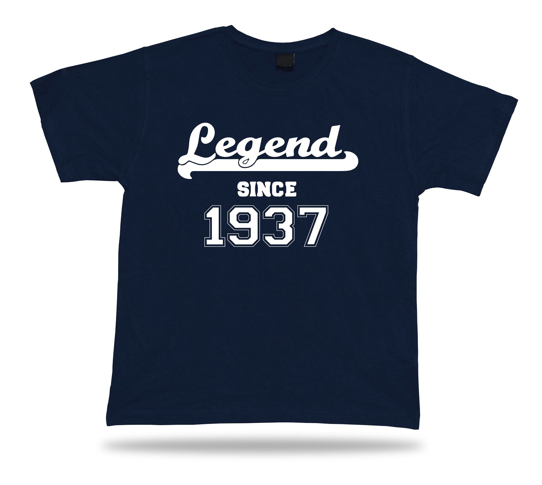 T-shirt imprimé tee Legend depuis 1937 heureux anniversaire idée cadeau unisexe - Imagen 6 de 8