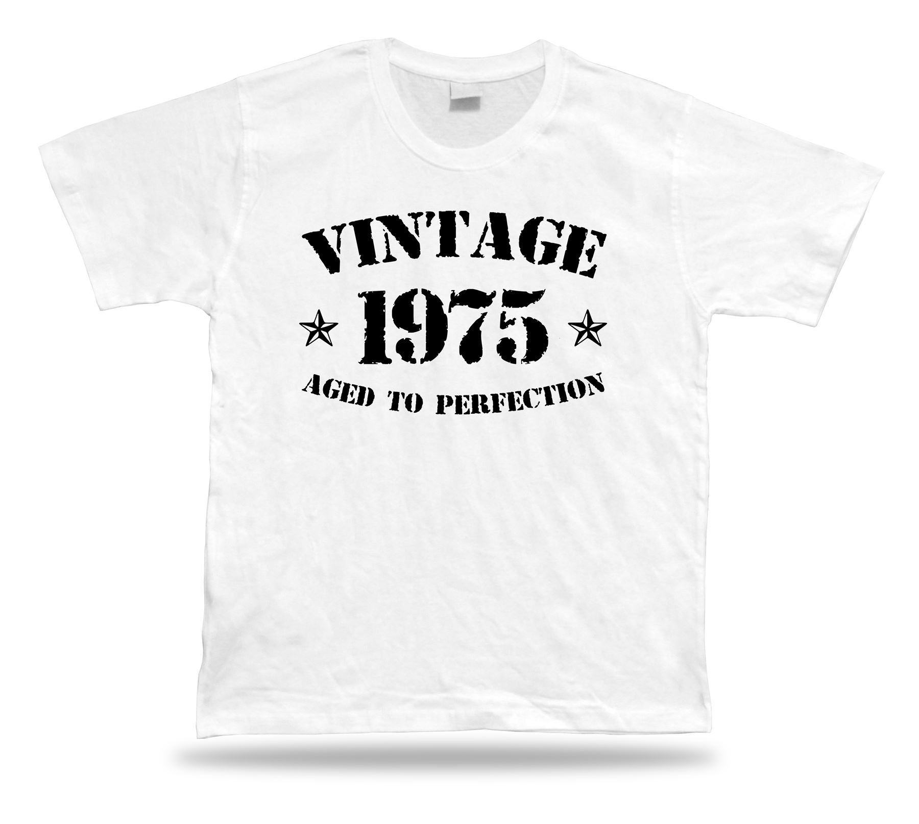Bedruckte T-Shirt Abschlag Jahrgang 1975 gealtert Perfektion Geschenk Geburtstag - Bild 8 von 8