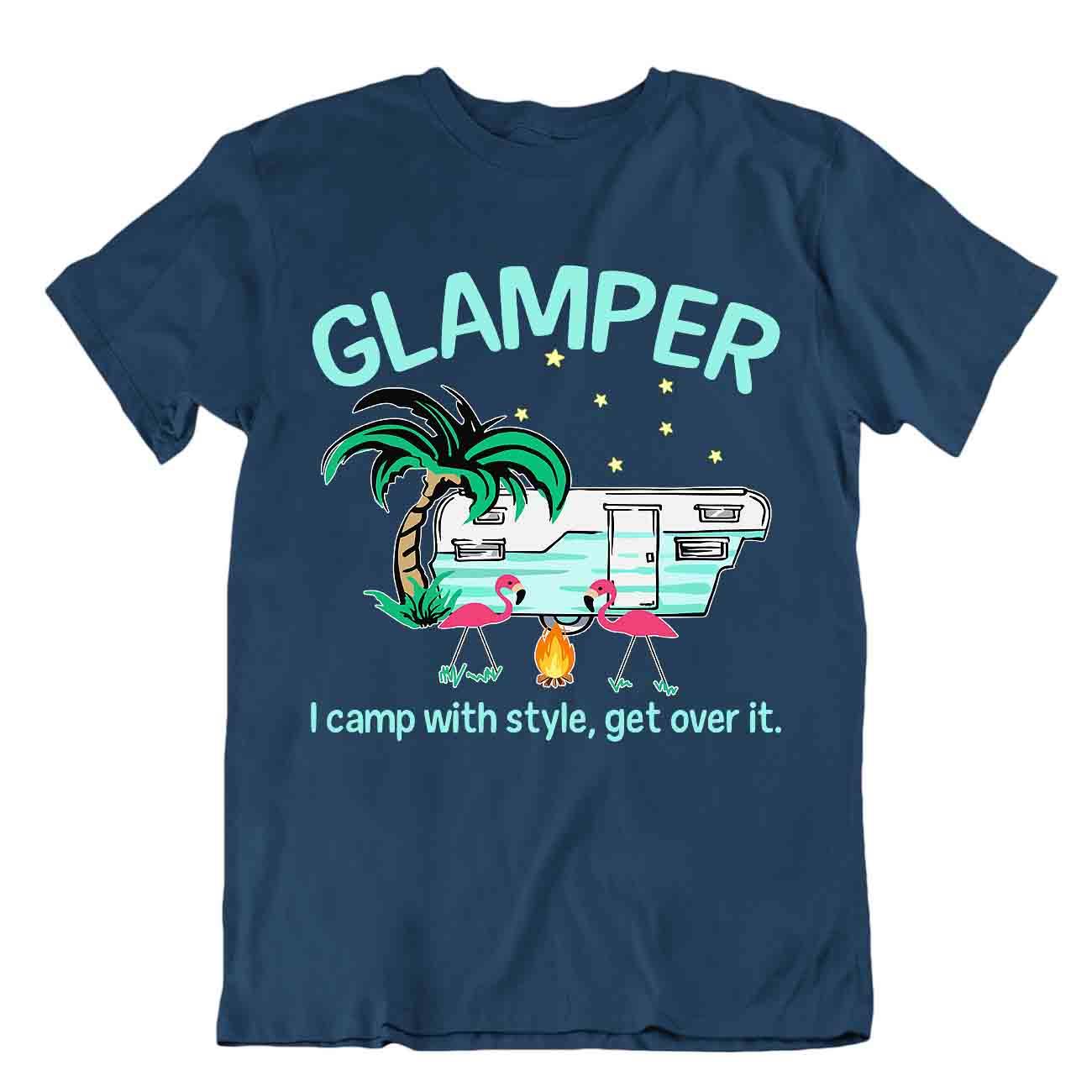 Camping Outside Trip T-Shirt Tee Vintage Gift Cute Funny Outdoor Fresh Glamper - Picture 6 of 8