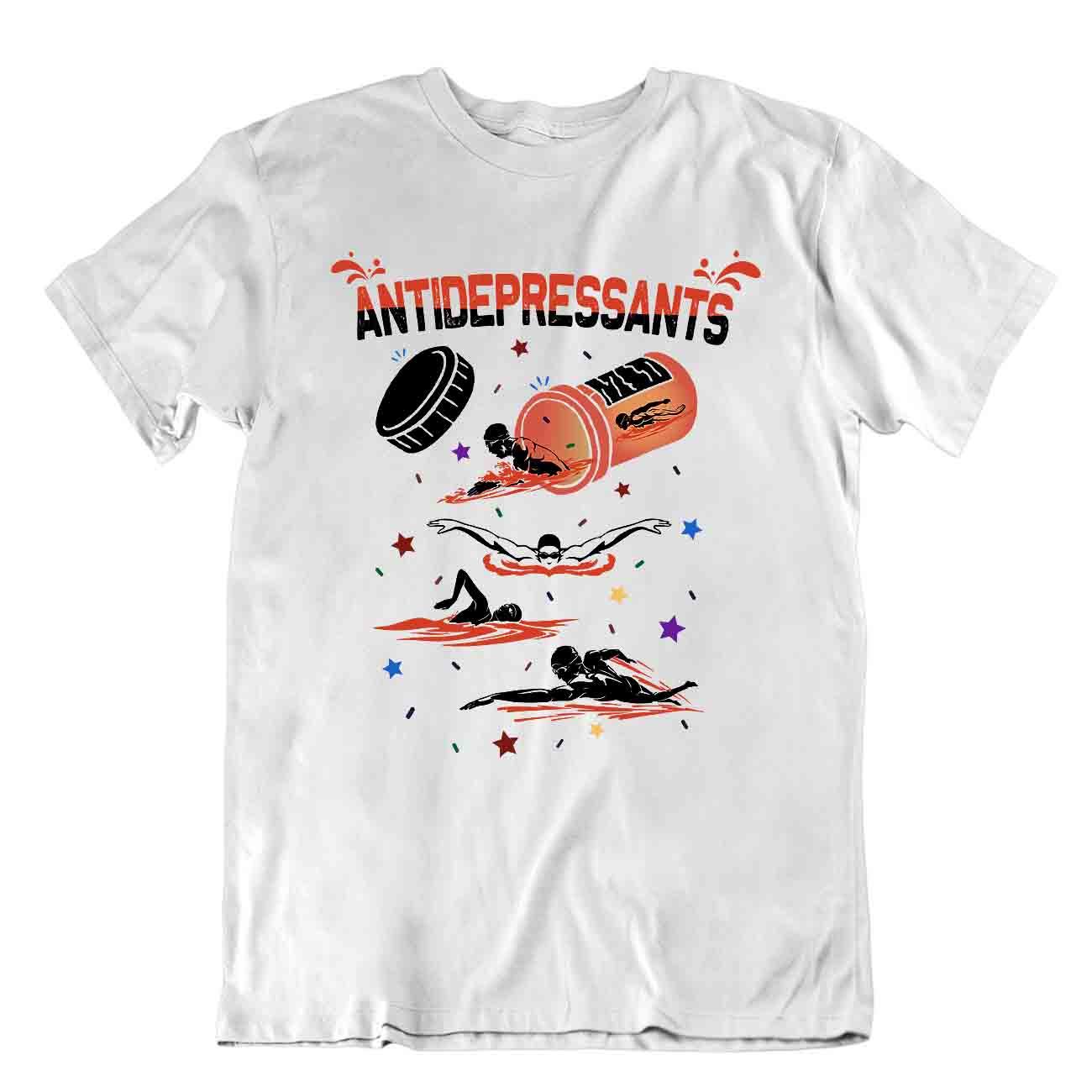 T-SHIRT Nuoto Antidepressivi MAGLIETTA Buona Fitness Fresca Sport T - Foto 8 di 8