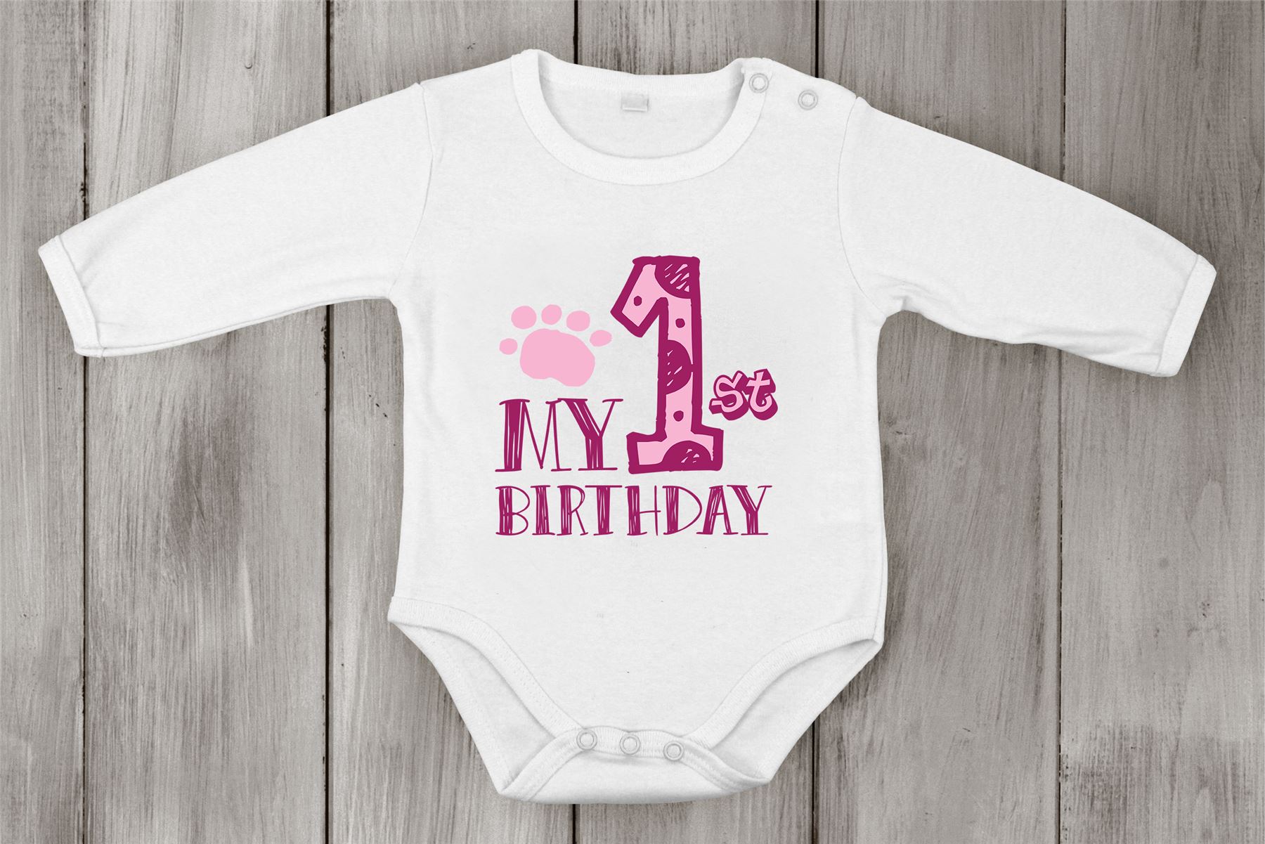 Pagliaccetto neonato My 1st First Birthday babygrow bimba festa pezzo unico pagliaccetto - Foto 3 di 5