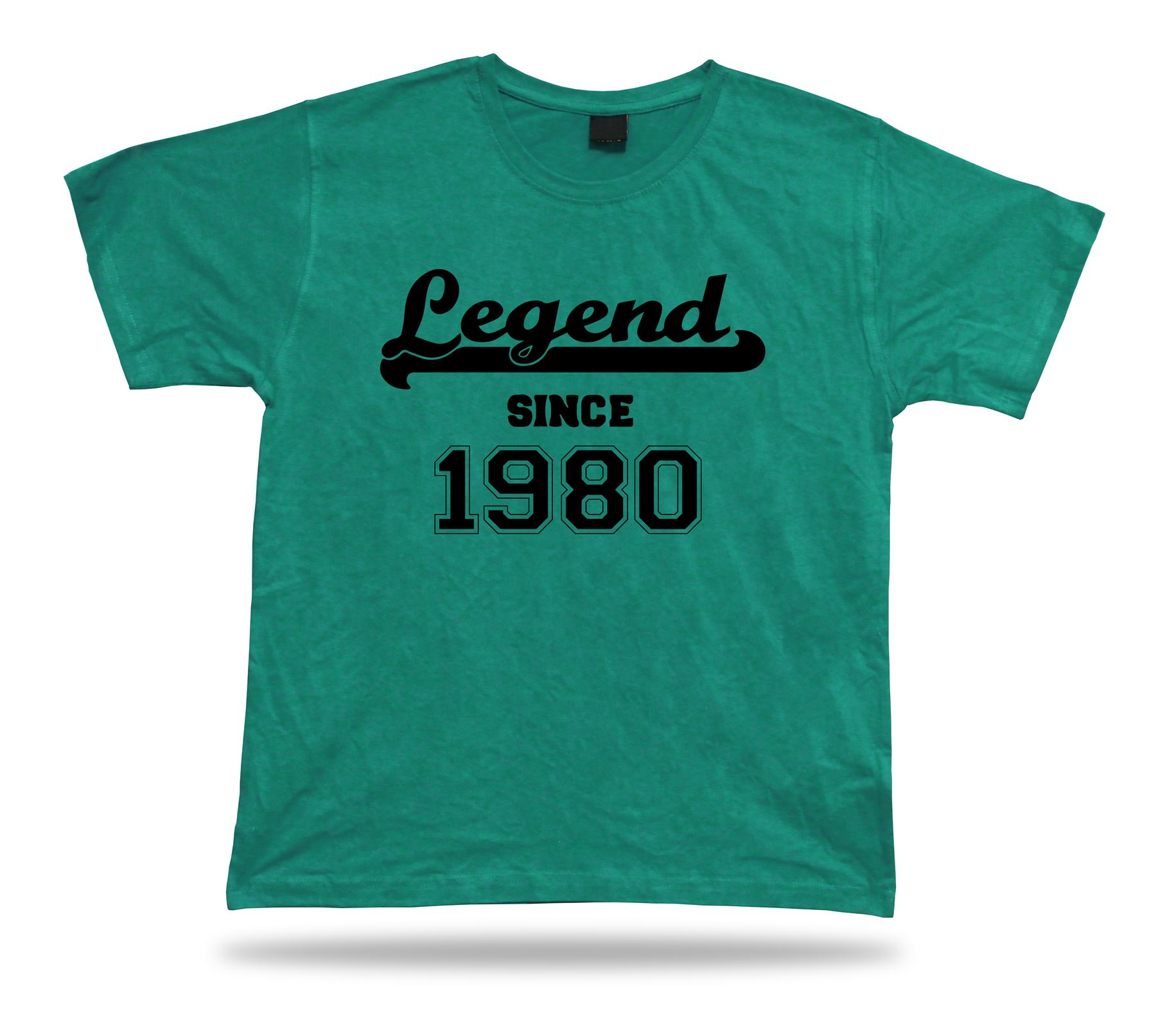 T shirt maglietta stampata leggenda dal 1980 buon compleanno idea regalo unisex - Foto 4 di 8