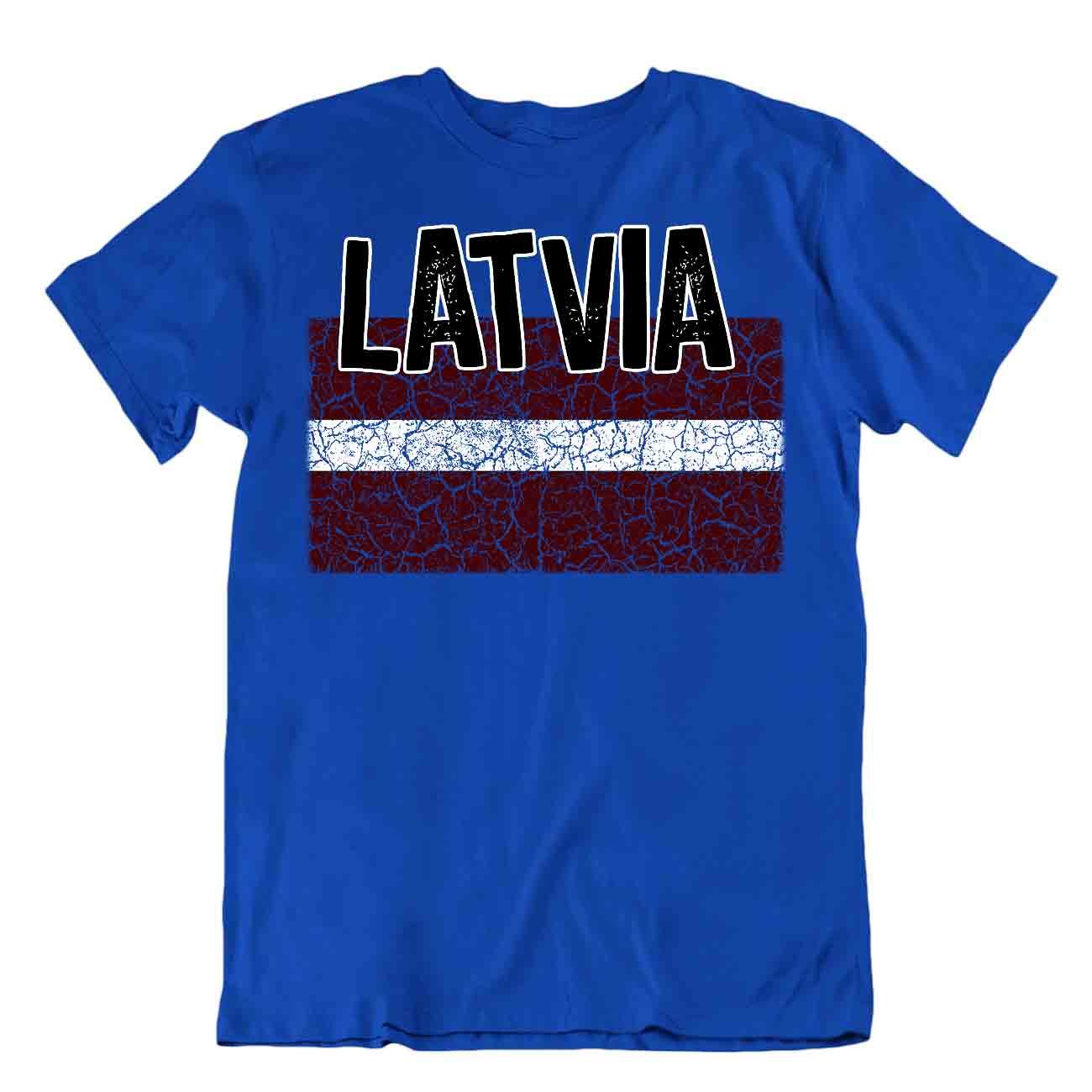 Flag T-Shirt Latvia Fashion Country Souvenir Gift Tee Pride logo