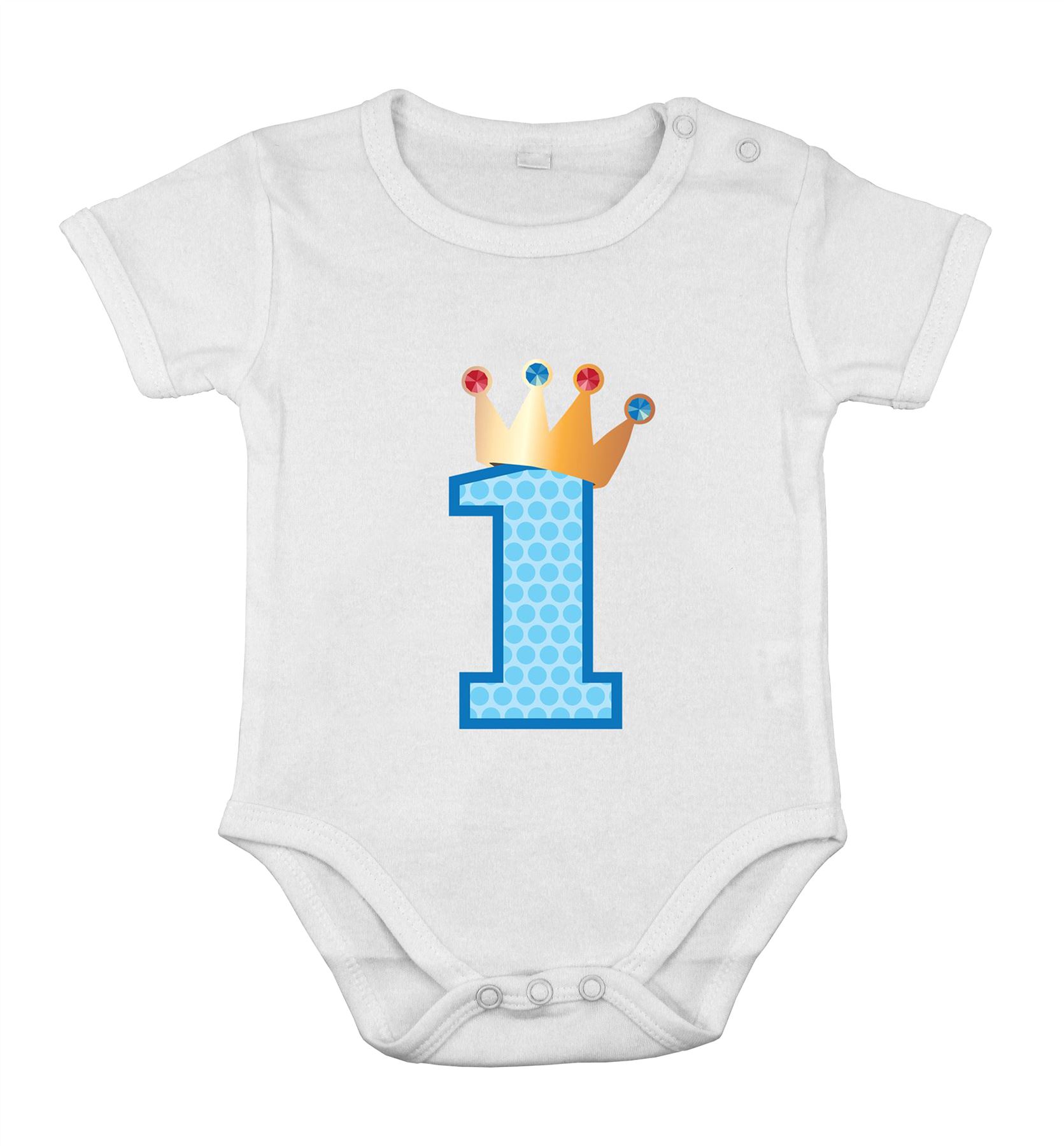 Erster Geburtstag Strampler Baumwolle Junge Neugeborene Strampler Prinzessin Dusche Einteiler - Bild 4 von 5