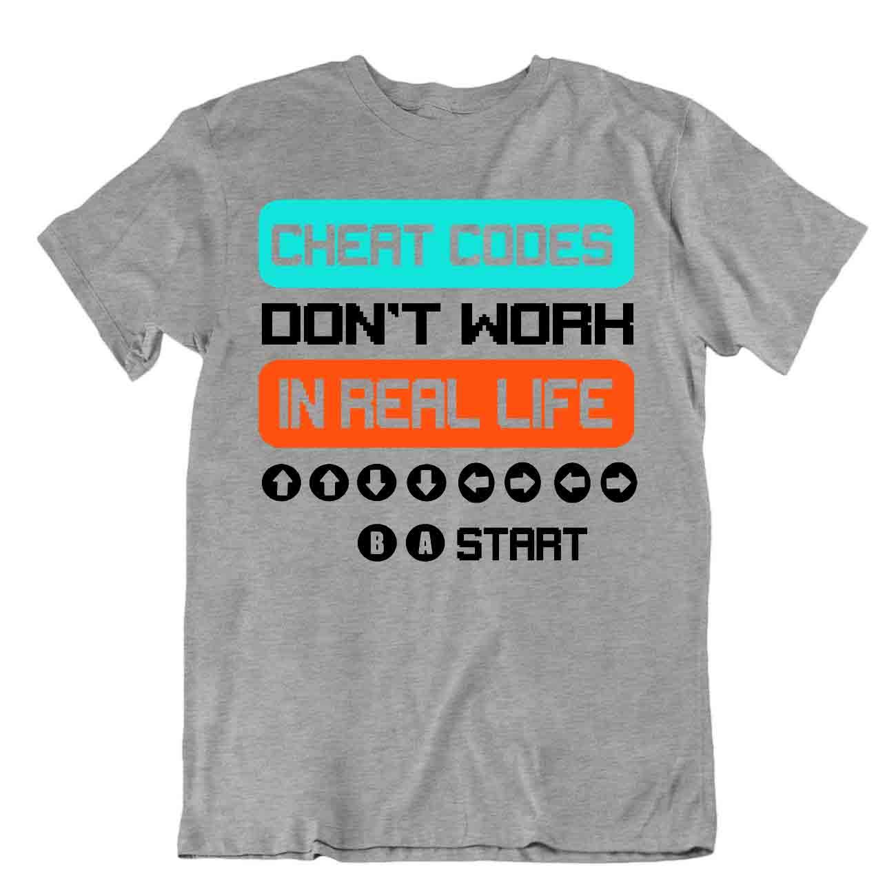 Camiseta Códigos de trucos Don't Work In Real Life Jugador Humor Broma Camiseta - Imagen 5 de 8
