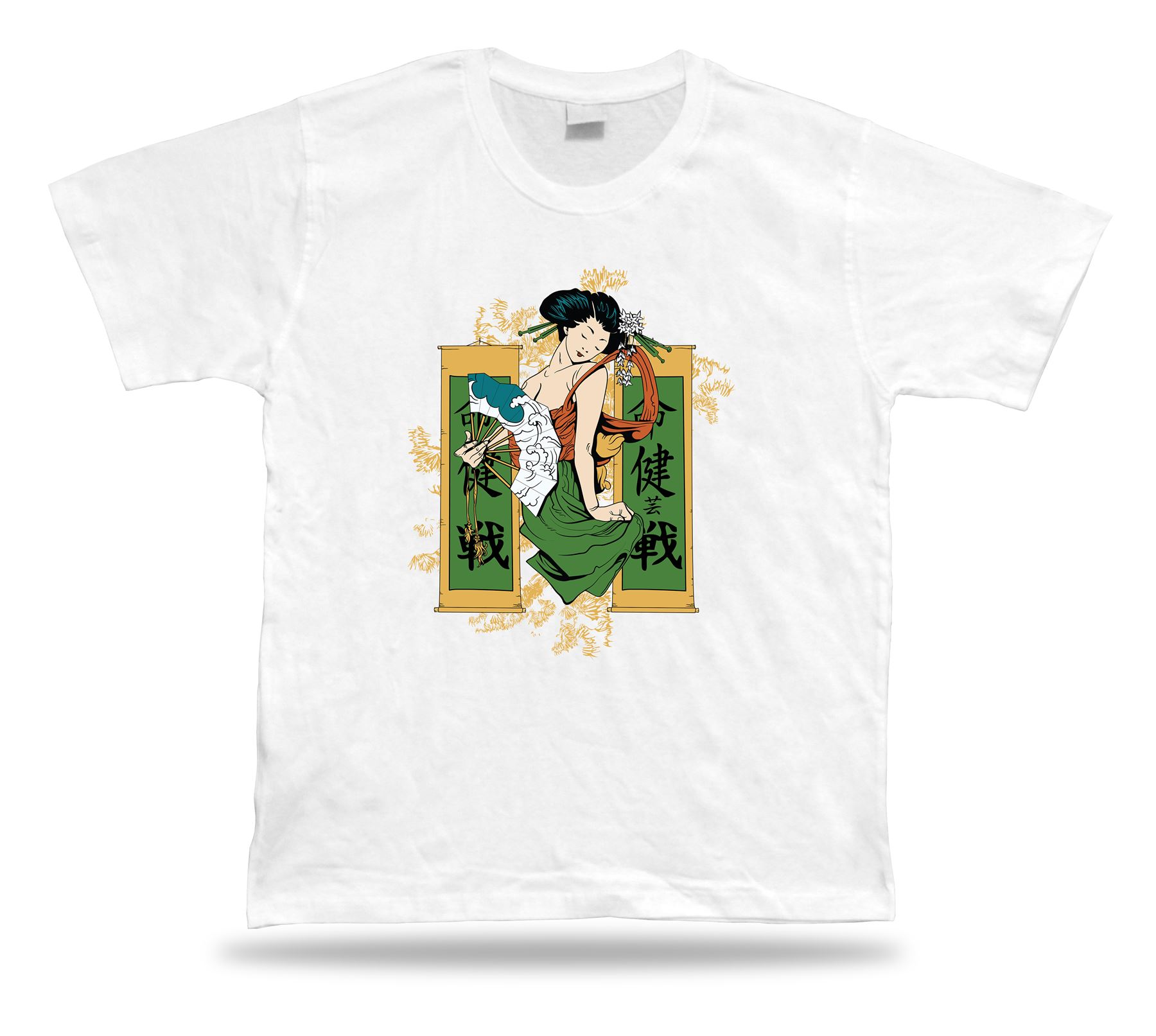 Japonesa Dacing Giesha Impresionante Moderno Estilo Camiseta Diseño Cumpleaños Regalo - Imagen 8 de 8