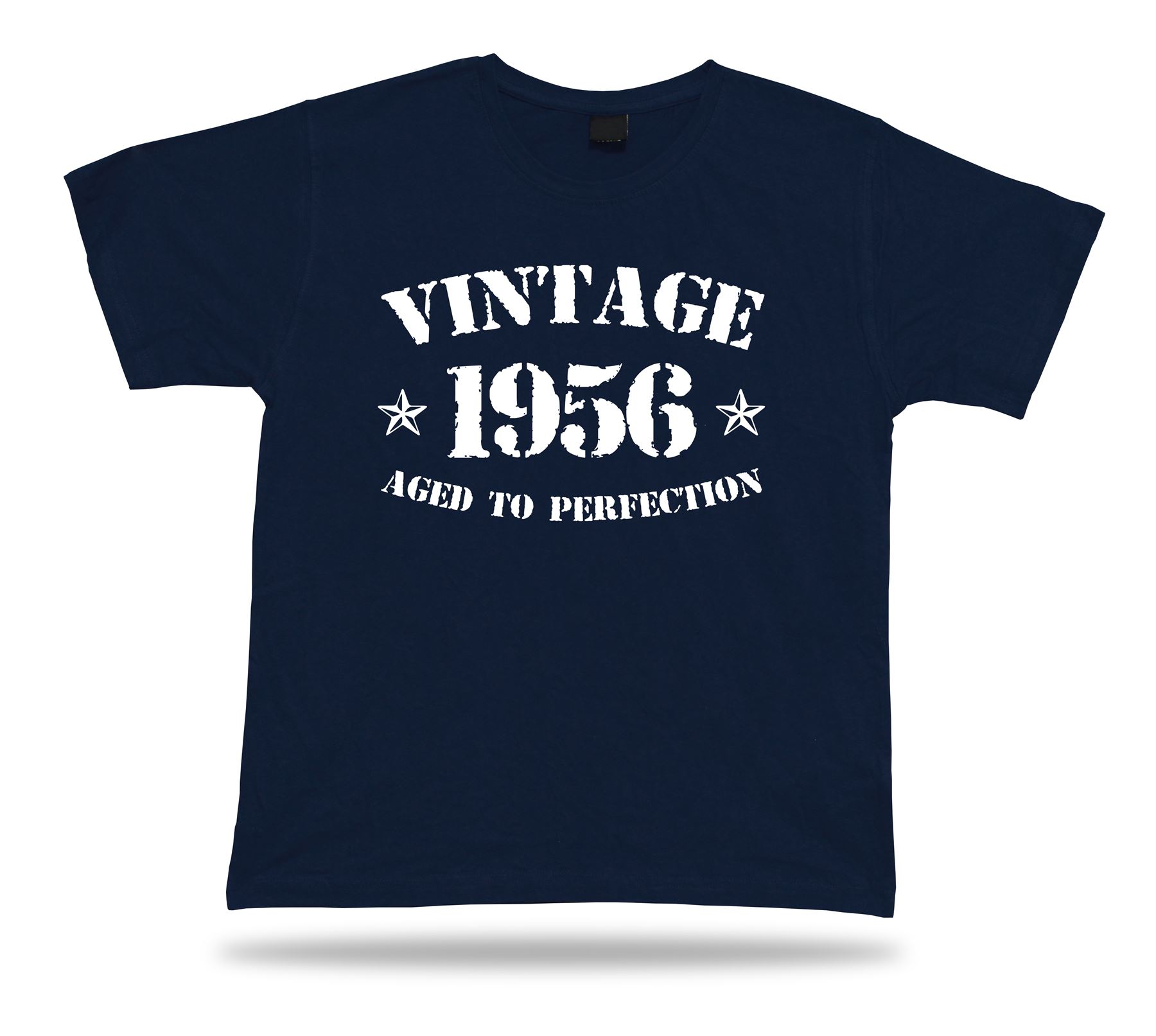 Printed T shirt tee Vintage 1956 aged to perfection happy birthday