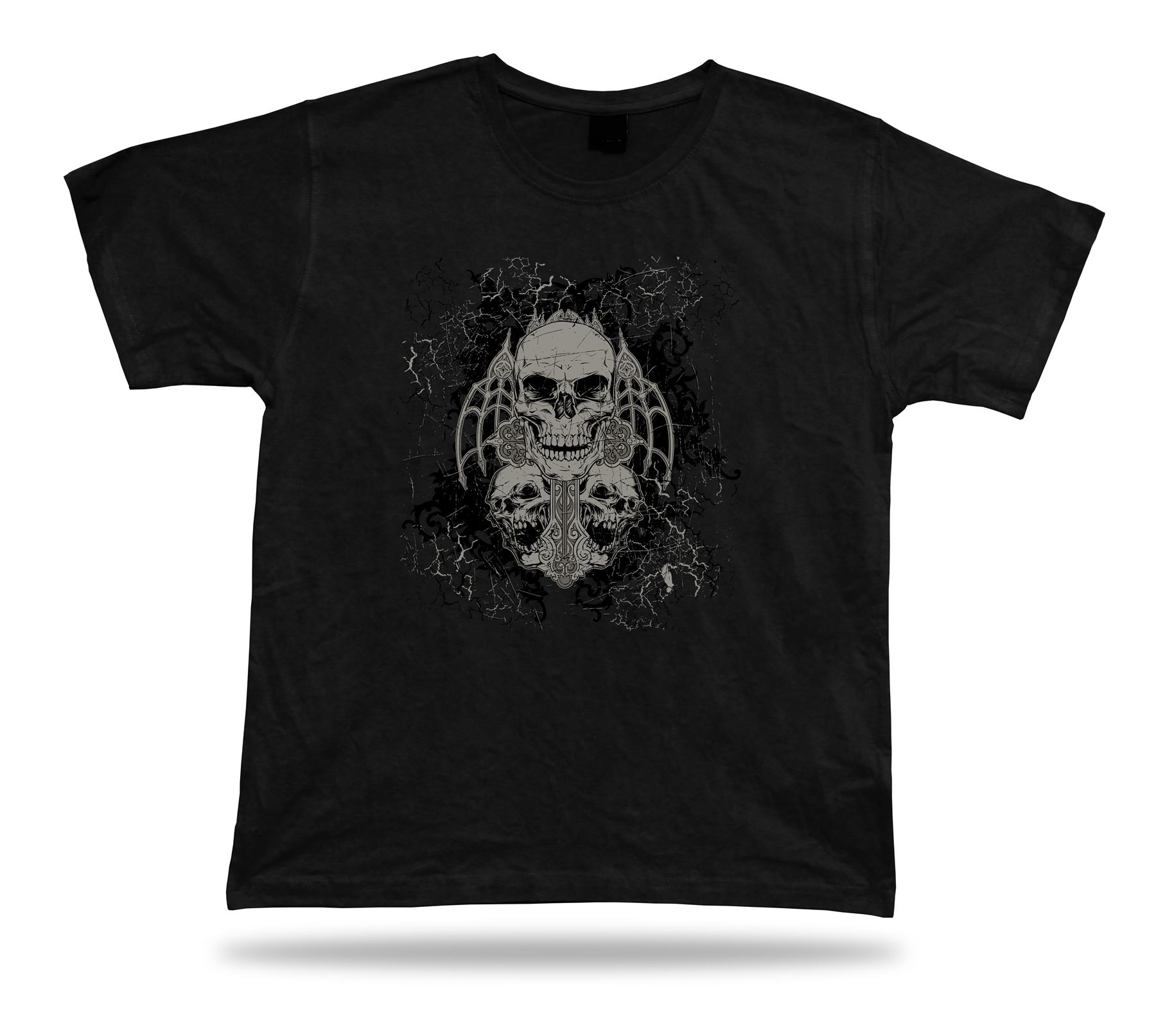 Tshirt Tee Shirt Birthday Gift Idea No Faith Skull Death Gothic Creepy Weird - Picture 2 of 8