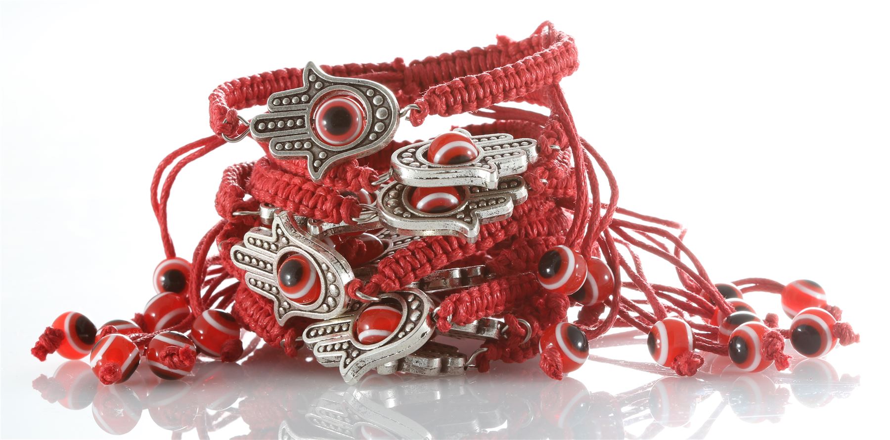 Pulsera De Oro Rojo Cuerda Kabbalah Suerte contra mal de ojo para el éxito