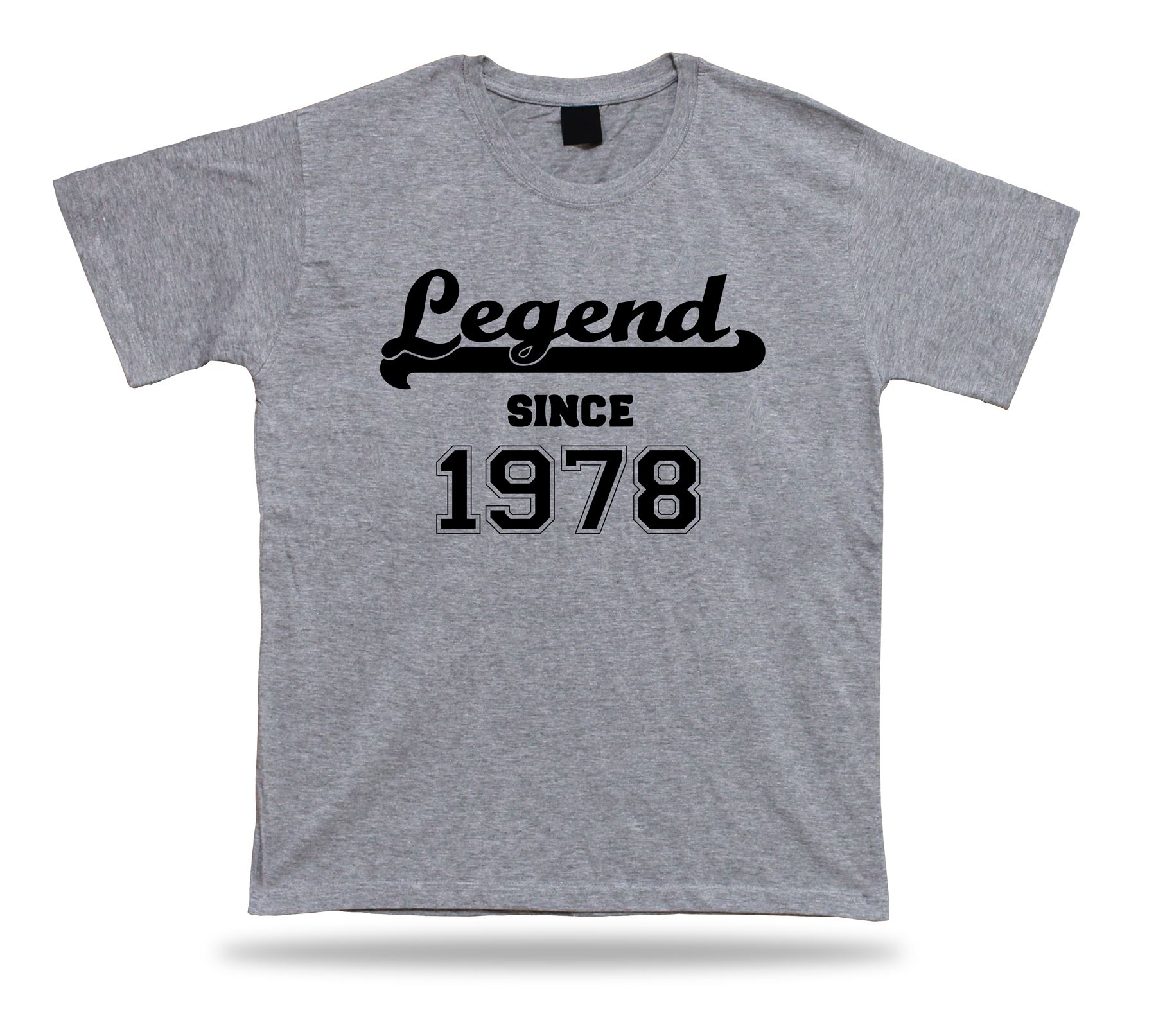 Printed T shirt tee Legend since 1978 happy birthday present gift idea unisex - Picture 5 of 8