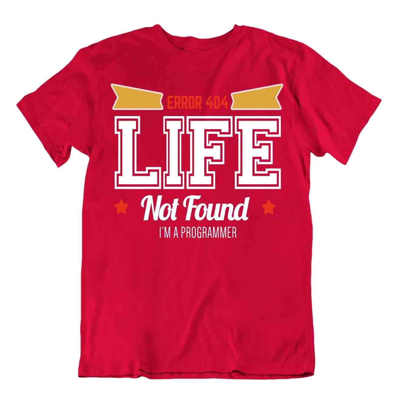 Computer Error Tshirt Programmer T-Shirt Life Not Found Tee Coder Shirt - Bild 7 von 8