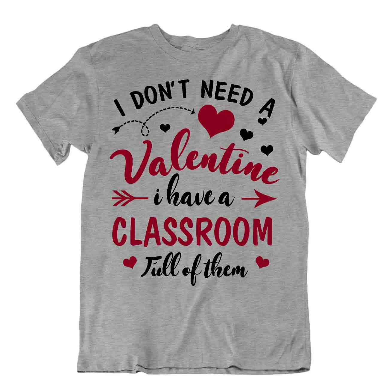 Teacher Valentine T-Shirt Awesome Classroom Gift Tshirt Best Lecture Shirt - Picture 5 of 8