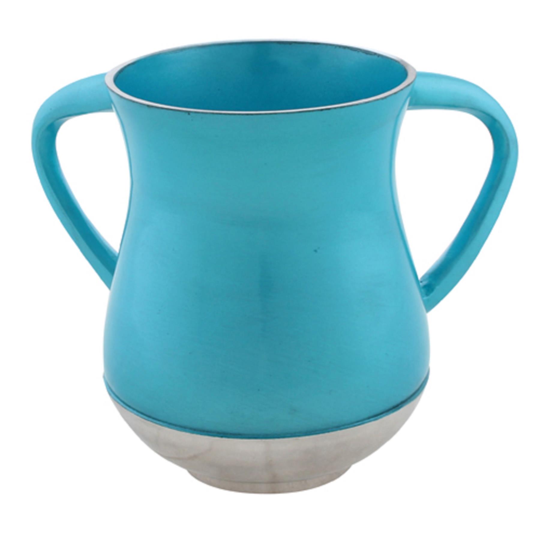 Lujosa taza de lavado de manos Shabat aluminio santo estilo NETILAT YADAYIM - Imagen 8 de 9