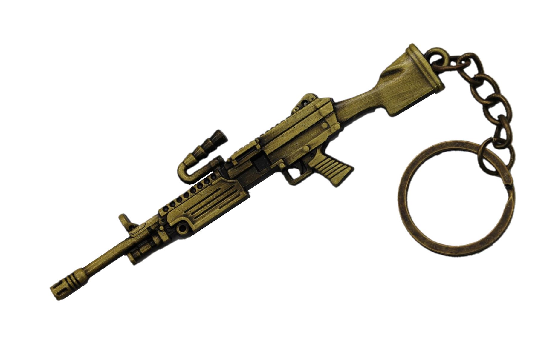 Fn mag m249 machine gun Rifle KeyChain Army unisex Souvenir sniper
