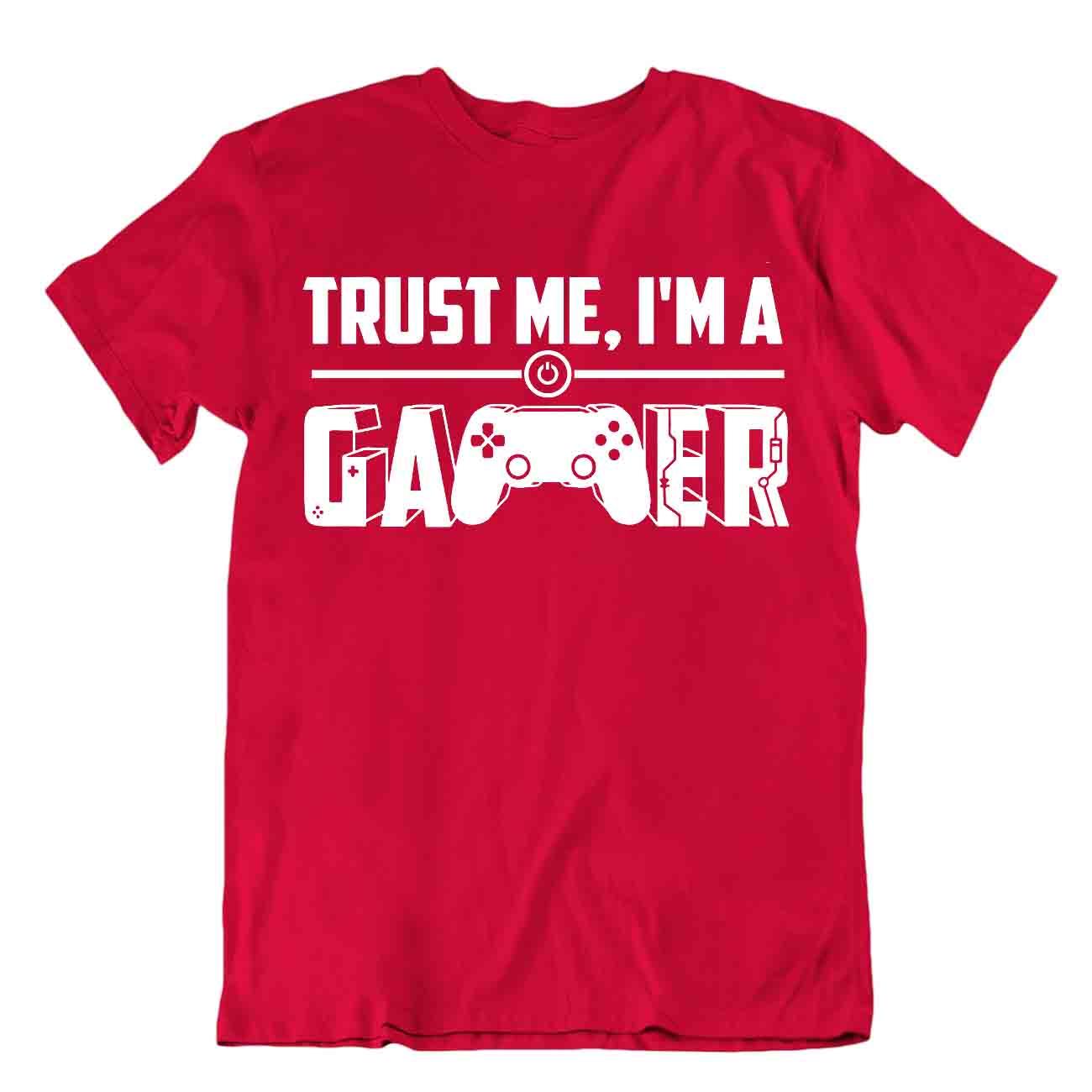Camiseta Trust Me I'm A Gamer Novedad Eslogan Nerd Camiseta Maestro Broma Camisa - Imagen 7 de 8