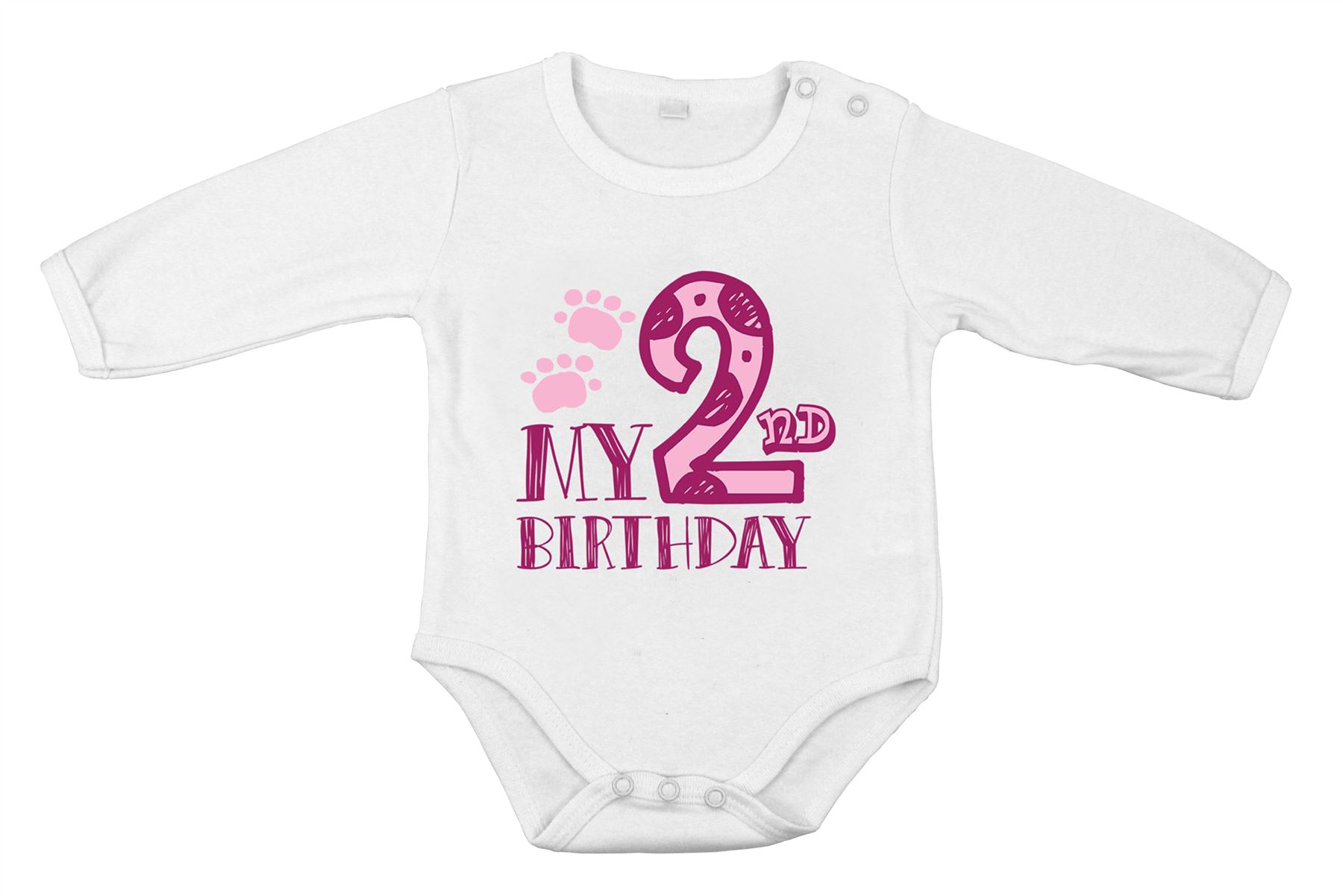 My 2nd Second Birthday big girl Party one piece romper Babygrow Newborn Romper - Bild 2 von 5