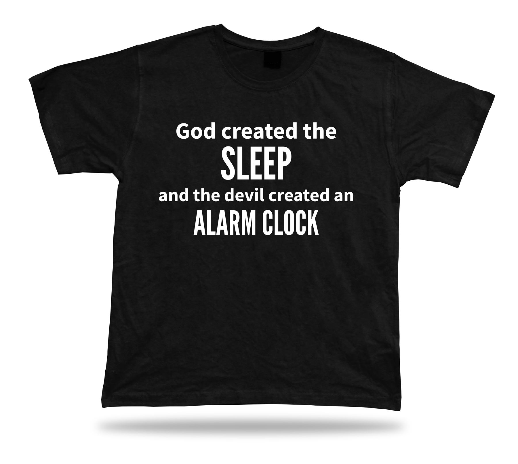 Camiseta Camiseta Camiseta Idea de Regalo de Cumpleaños Cita Divertida Dormir Diablo Reloj Despertador Clásico - Imagen 3 de 7