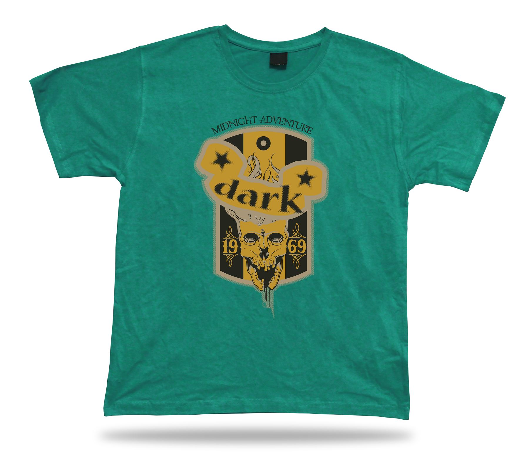 Tshirt Tee Shirt Birthday Gift Idea Midnight Adventure Dark Skull Evil Creepy - Picture 4 of 8