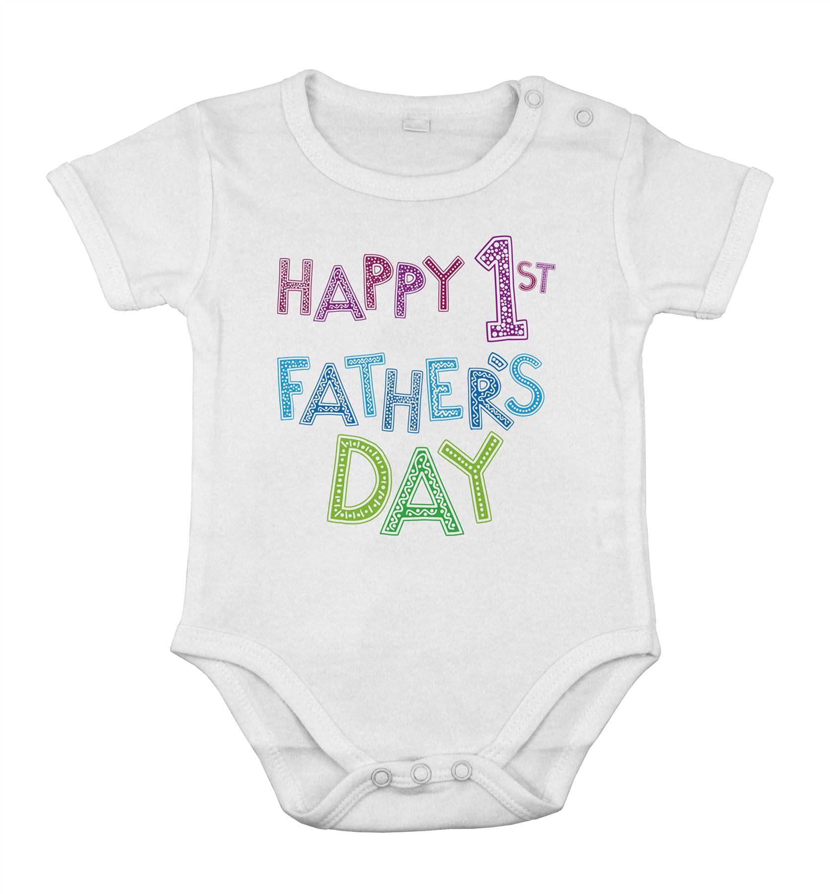 Babygrow happy primer día de los padres Mono Recién nacido bebé especial Ducha regalo - Imagen 4 de 5
