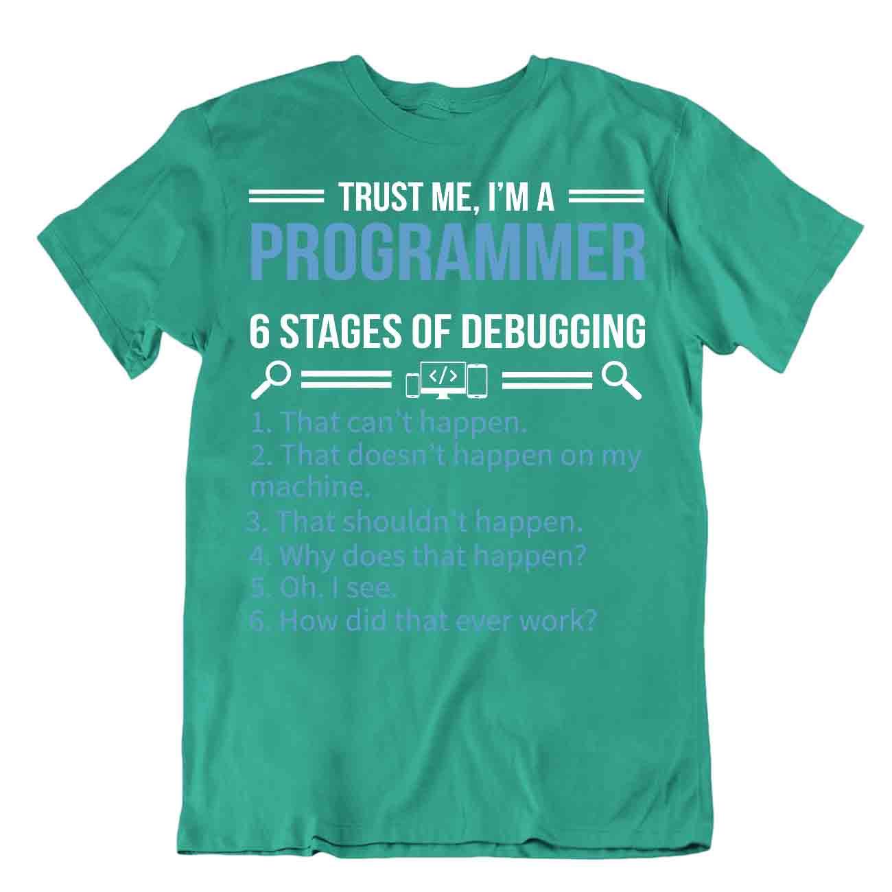 Debugging Programmer T-Shirt Pun Joke Science Tee Best Gift Shirt - Picture 4 of 8