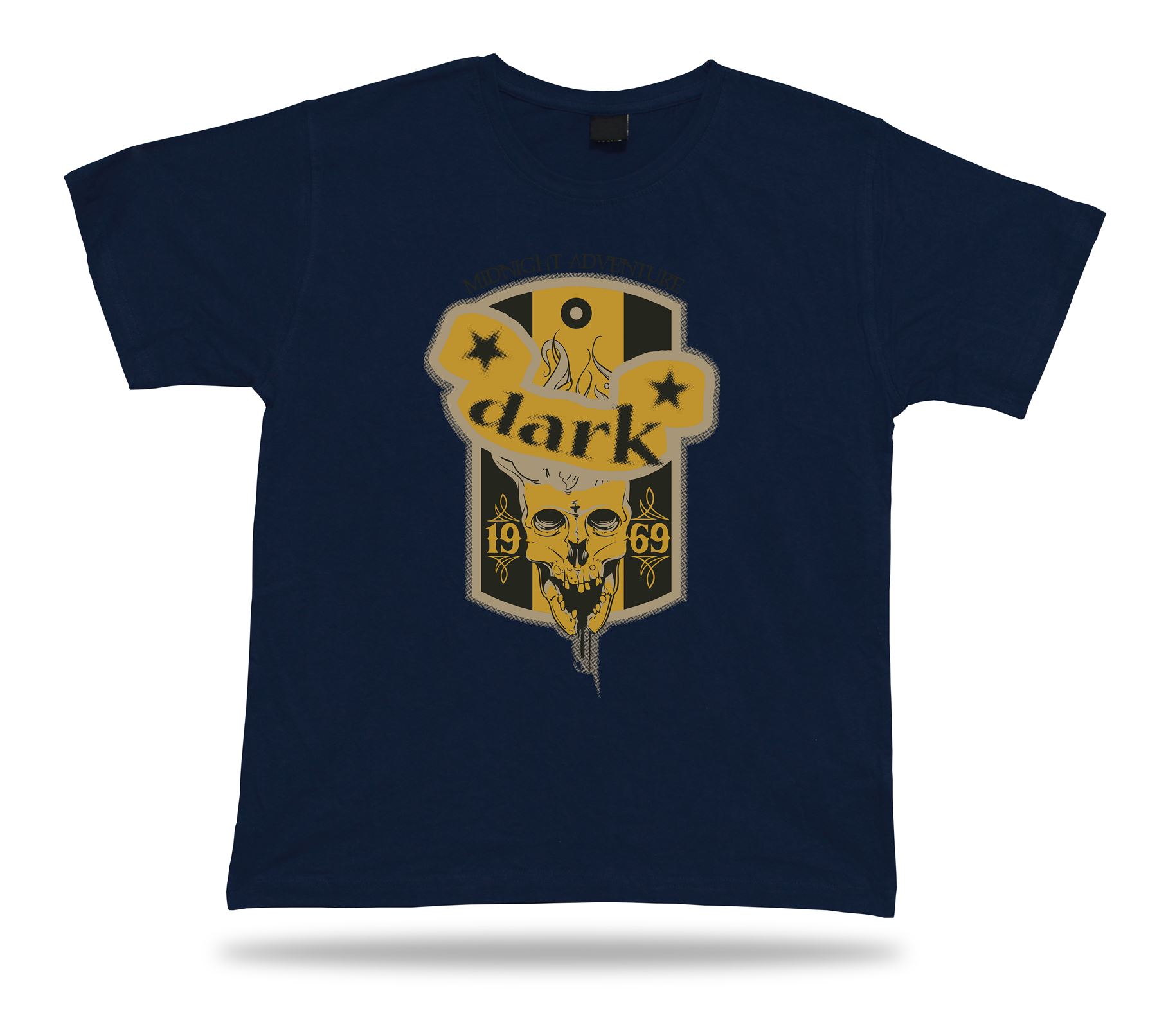 Tshirt Tee Shirt Birthday Gift Idea Midnight Adventure Dark Skull Evil Creepy - Picture 6 of 8