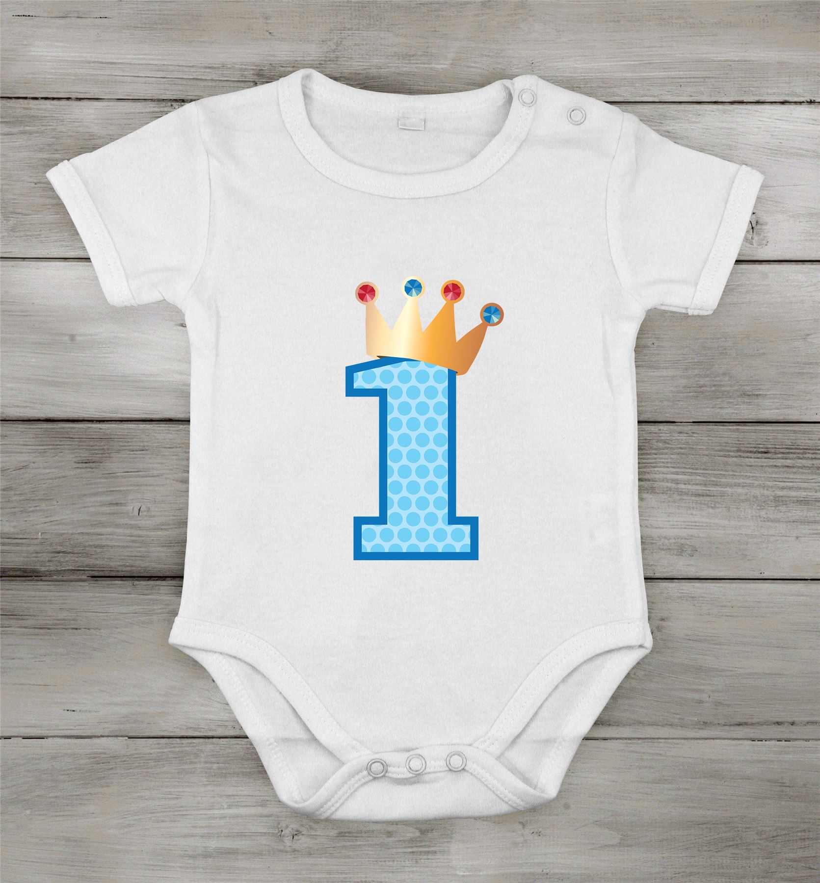 Erster Geburtstag Strampler Baumwolle Junge Neugeborene Strampler Prinzessin Dusche Einteiler - Bild 5 von 5