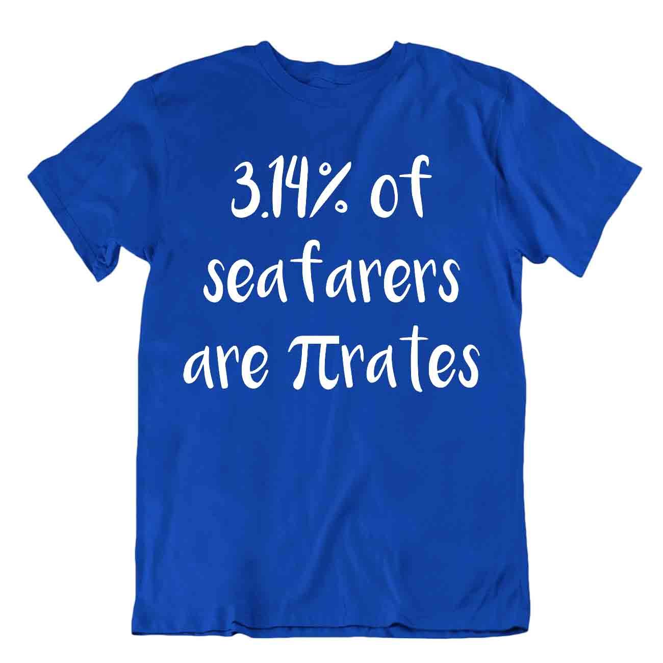 T-shirt maglietta nerd 3,14% dei marittimi sono tassi Pi matematica scherzo sarcastico - Foto 3 di 8