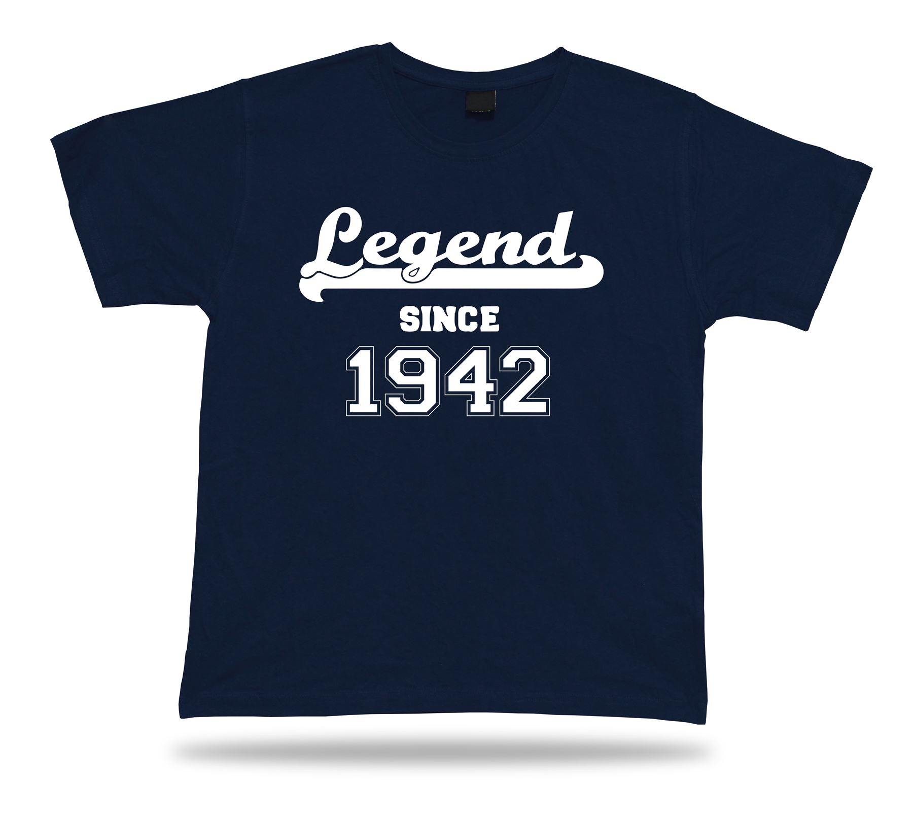 T-shirt imprimé tee Legend depuis 1942 heureux anniversaire idée cadeau unisexe - Imagen 6 de 8