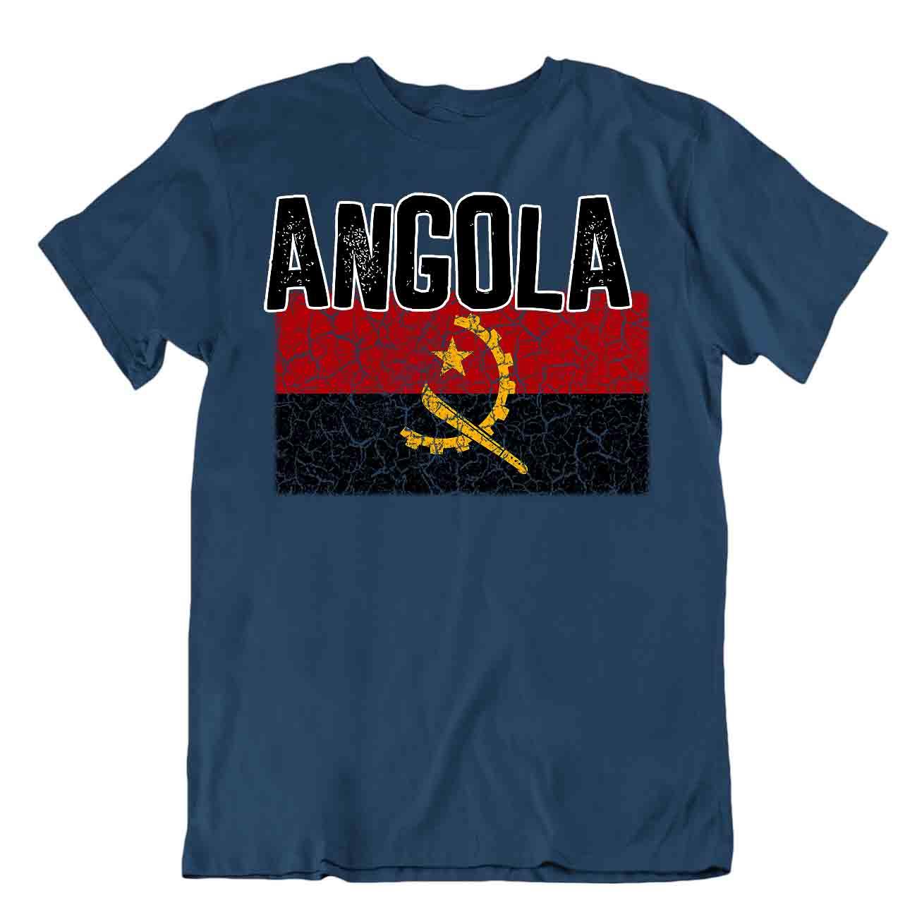 Camiseta Bandera Angola Moda Country Souvenir Regalo Camiseta Logotipo del Orgullo - Imagen 6 de 8