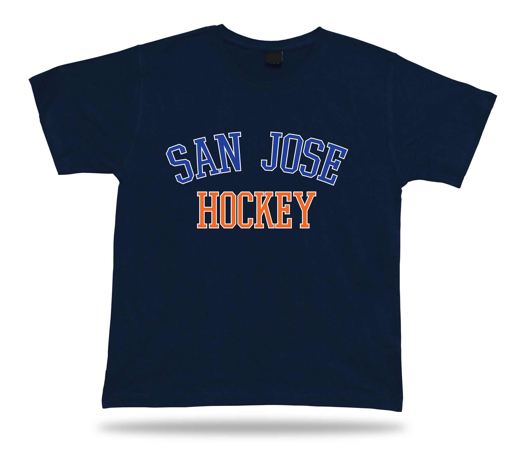 SAN JOSE HOCKEY t-shirt tee blue black white orange SJ USA ice apparel winter - Picture 6 of 8