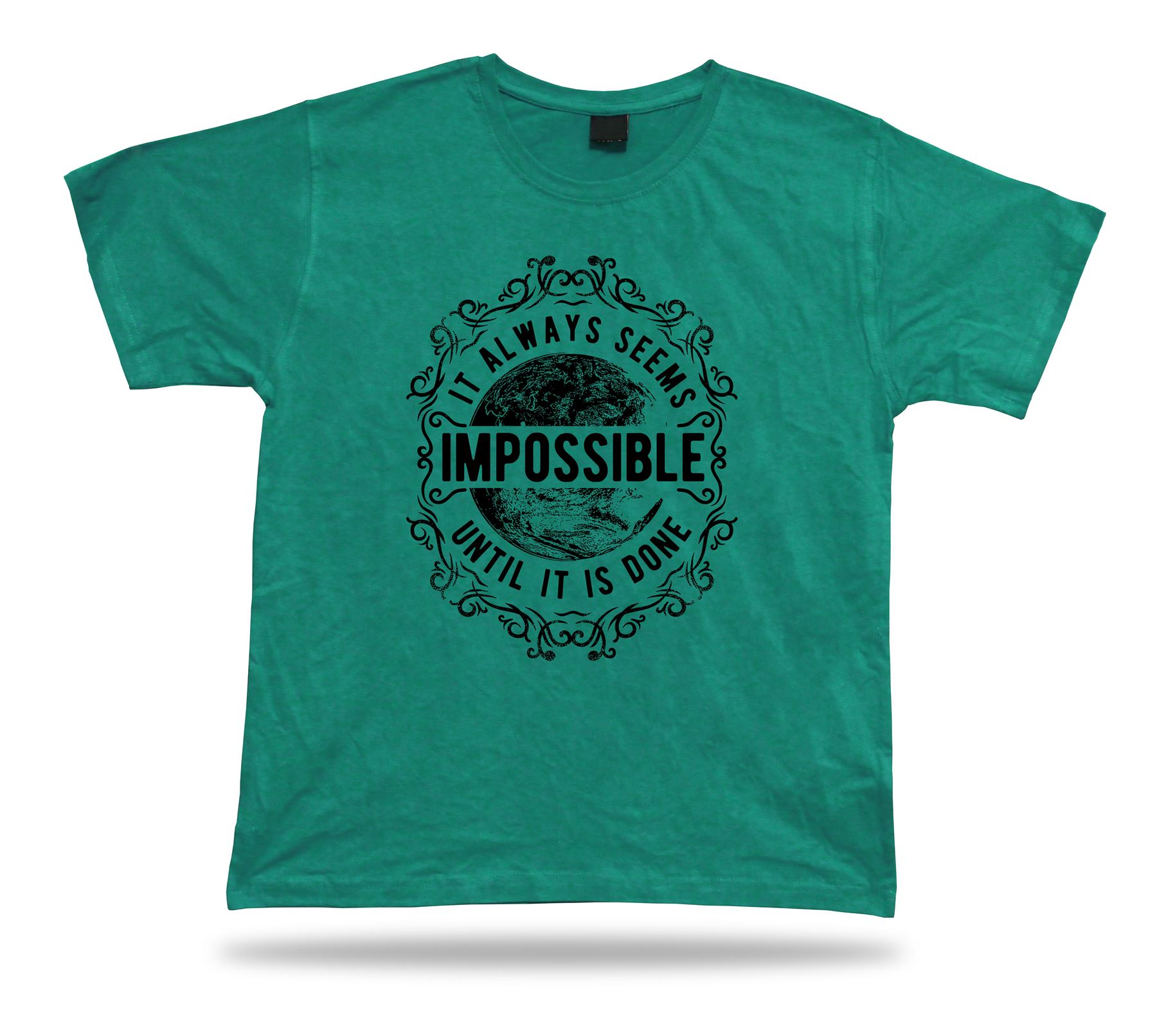 Tshirt Tee Shirt Birthday Gift Idea It Always Seems Impossible Wisdome Advice - Picture 4 of 8