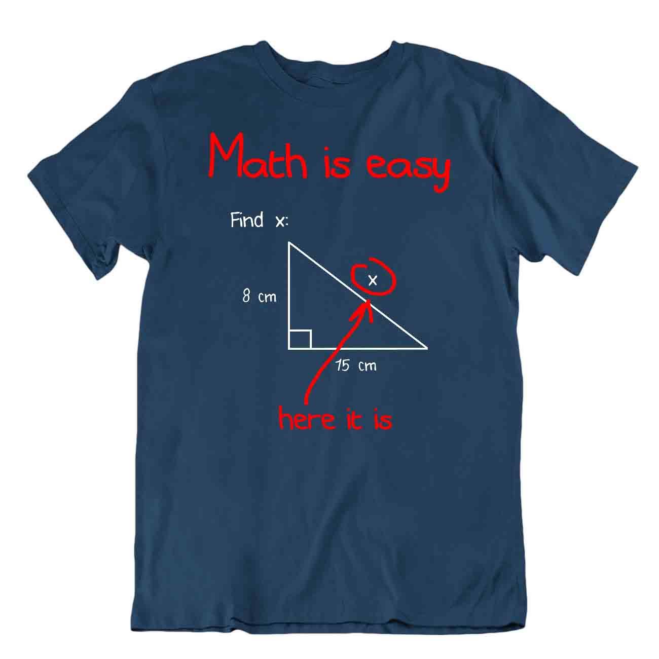 Math Is Easy Shirt Find The X Science Humor Joke T-shirt T - Foto 6 di 8