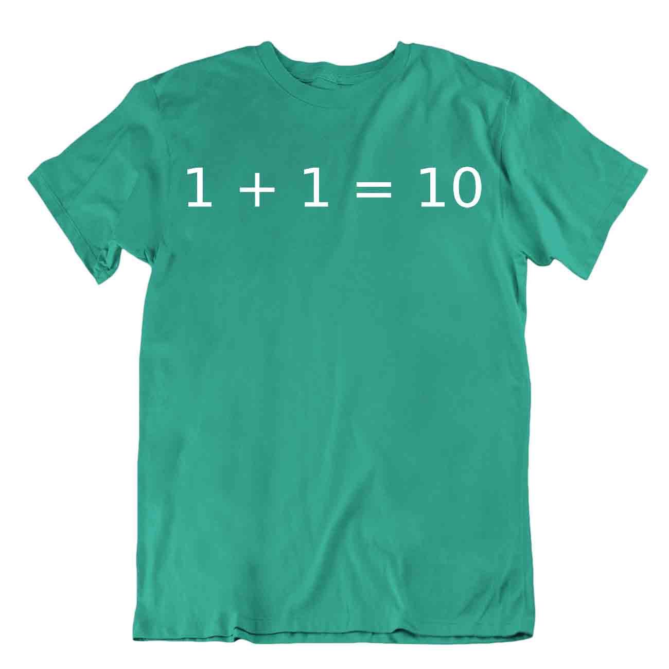 Drôle Binar Tshirh Programmeur T-Shirt Humour Comique Tee 1+1 Chemise - Picture 4 of 8