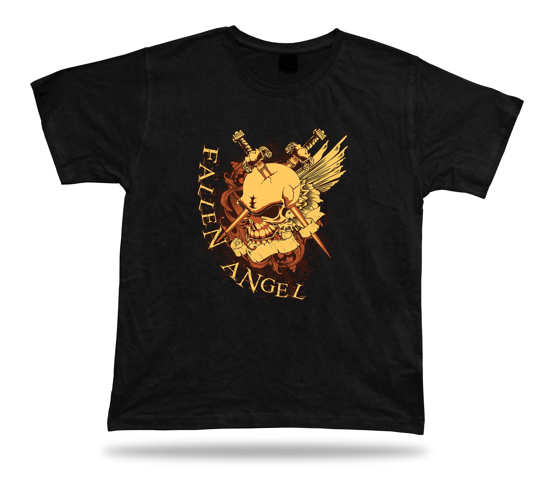 Fallen Angel Bullseye Skeleton Skull t shirt tee modern stylish