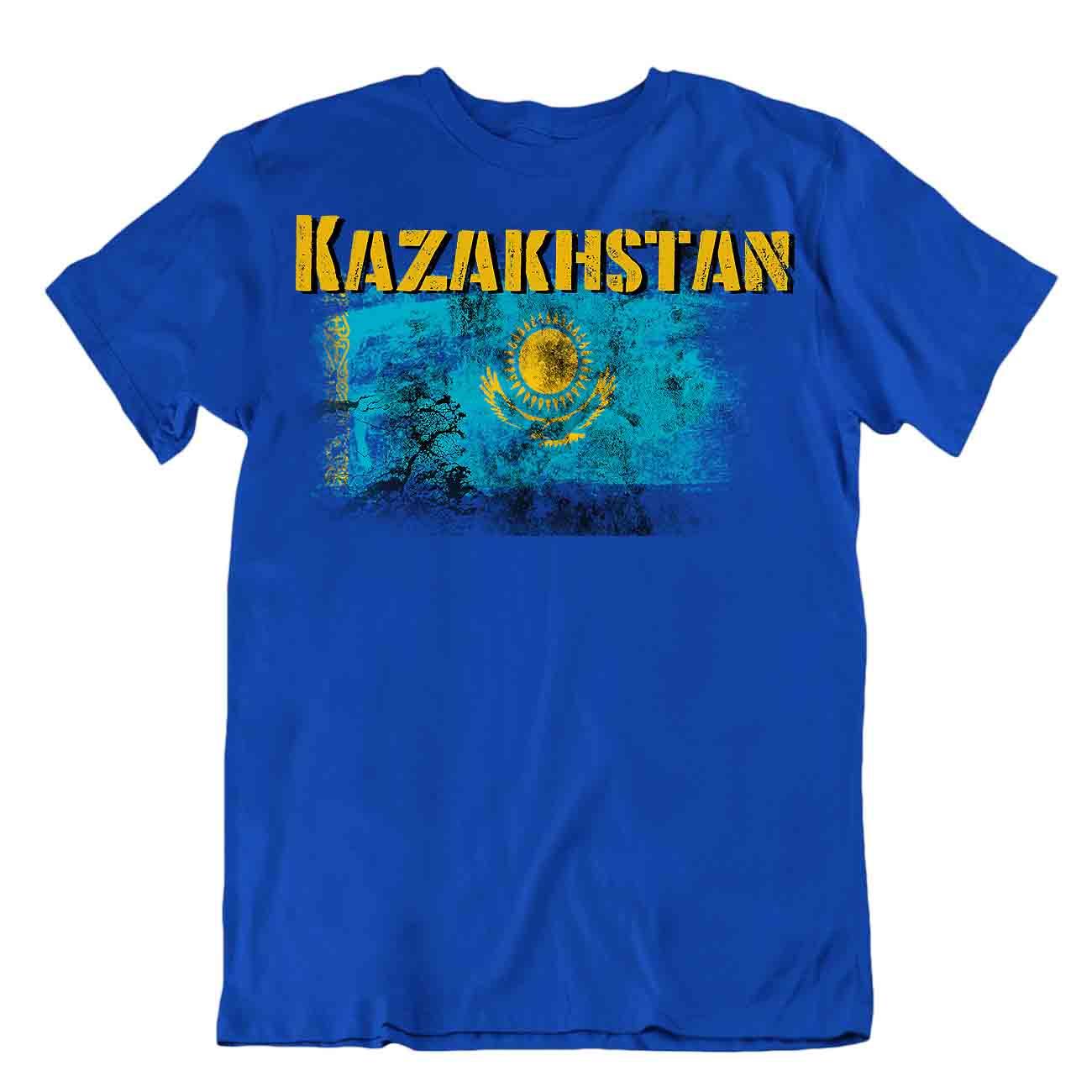 Camiseta Kazajstán Banderas Pieza en T Viaje Recuerdos Blusa Té Kazajstán Flag Tops - Imagen 11 de 43