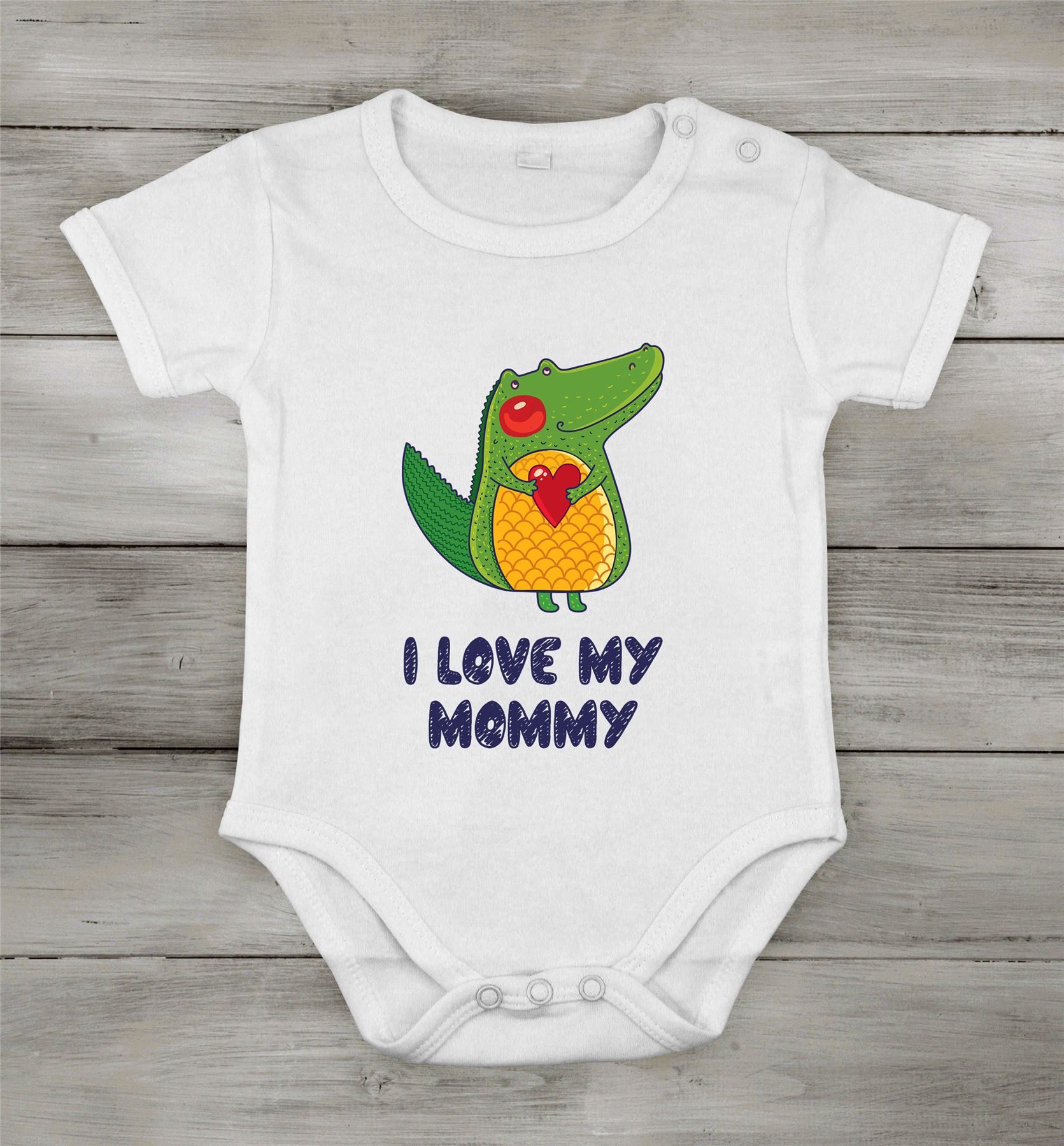 Mono I Love My Mommy Safari Rana Divertido Lindo Bebé Crecimiento Recién Nacido Algodón Cocina - Imagen 5 de 5