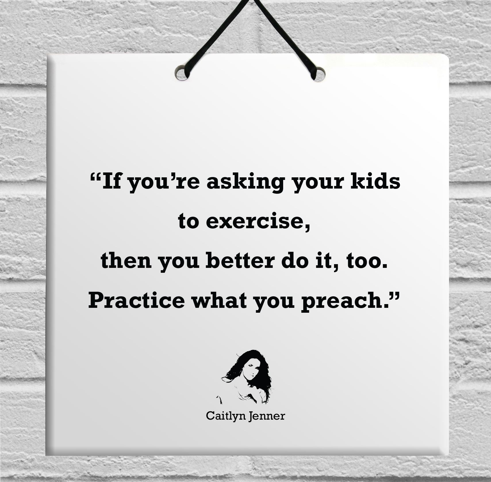 Caitlyn Jenner Celeb famous quote TILE Plaque Home Decor ...