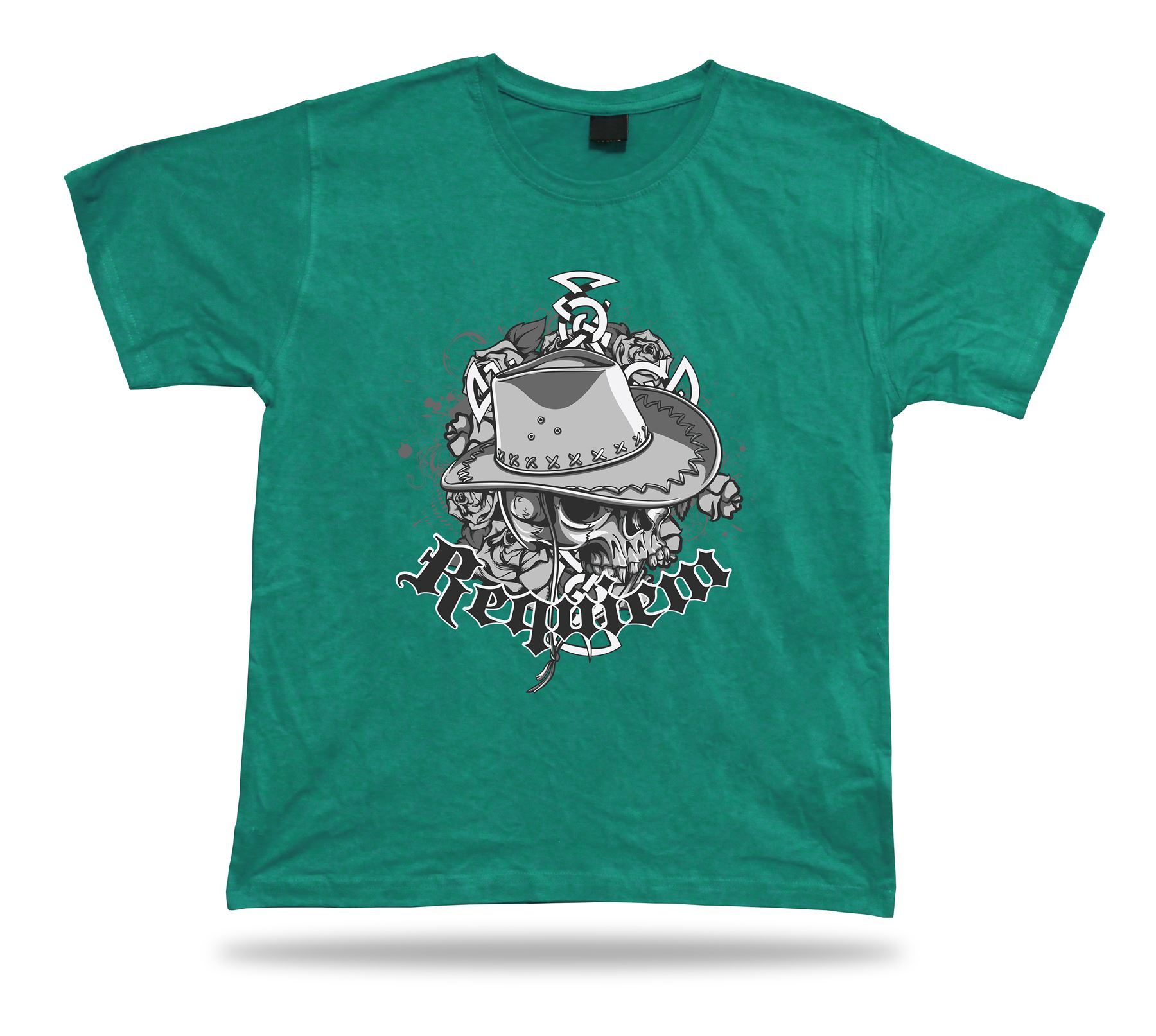 Requirem Cowboy Wilder Westen Totenkopf Humor T-Shirt Tee besondere Kleidung Cartoon Geschenk - Bild 4 von 8