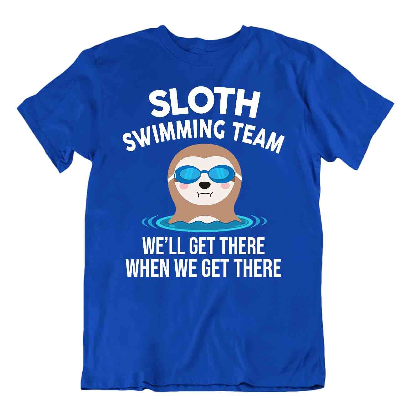 T-Shirt Da Bradipo Nuoto Maglietta Sportiva Hobby Tee Unica Per  L'abbigliamento | eBay