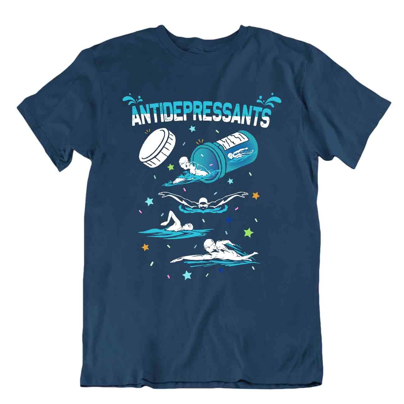 T-SHIRT Nuoto Antidepressivi MAGLIETTA Buona Fitness Fresca Sport T - Foto 6 di 8