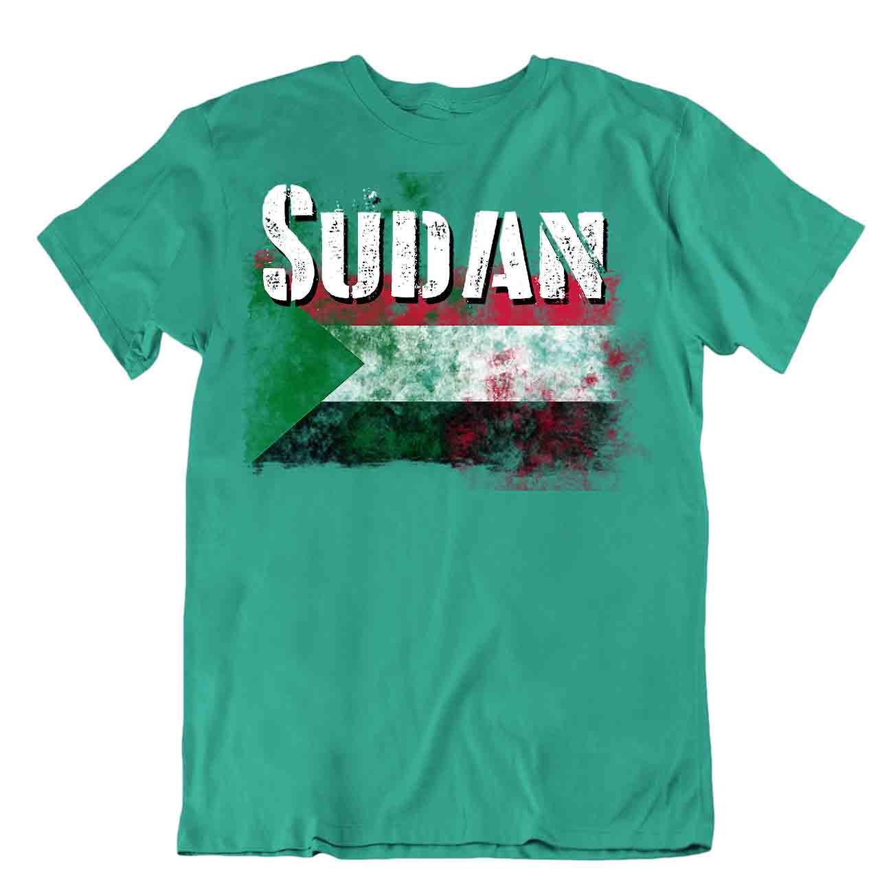 Camiseta de Sudán Banderas Pieza de Camiseta Viaje Recuerdo Blusa Té Bandera de Sudán Tops disponibles - Imagen 25 de 43