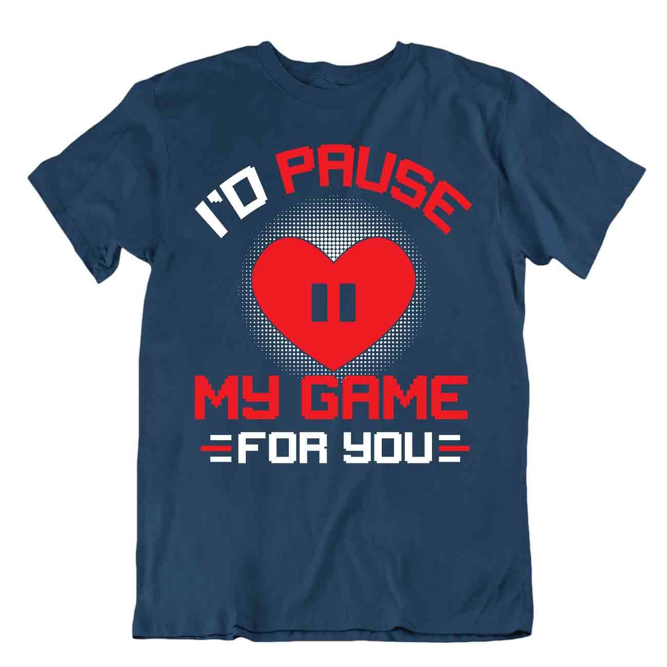 Camiseta Pause Game For You cómic humor jugador camiseta ocasión regalo - Imagen 6 de 8