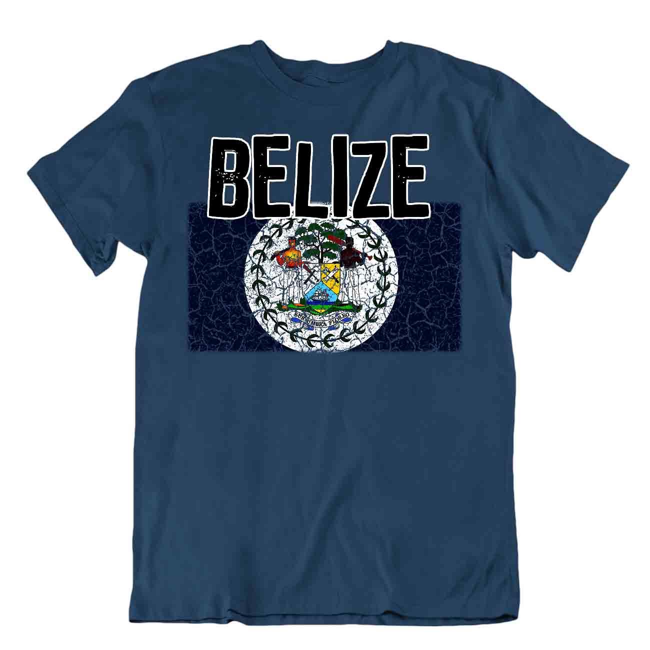 Flag T-Shirt Belize Fashion Country Souvenir Gift Tee Pride logo