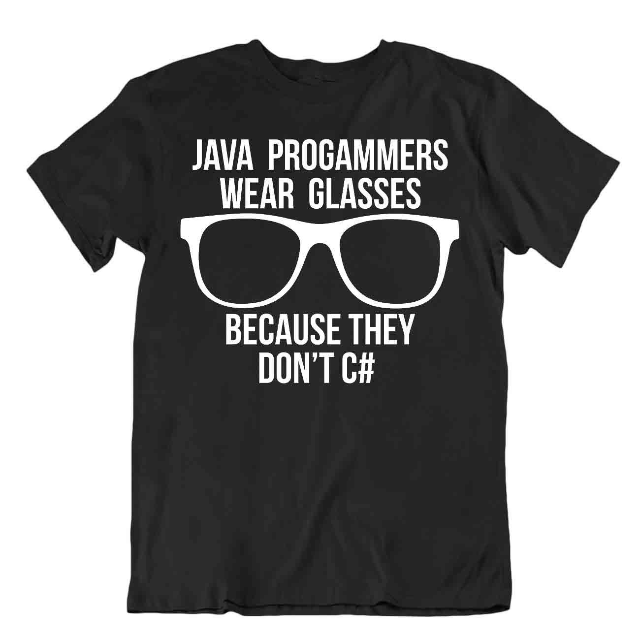 Java Progammers Tshirt Funny C# Tee Casual Smart Geek T_shirt - Picture 2 of 8