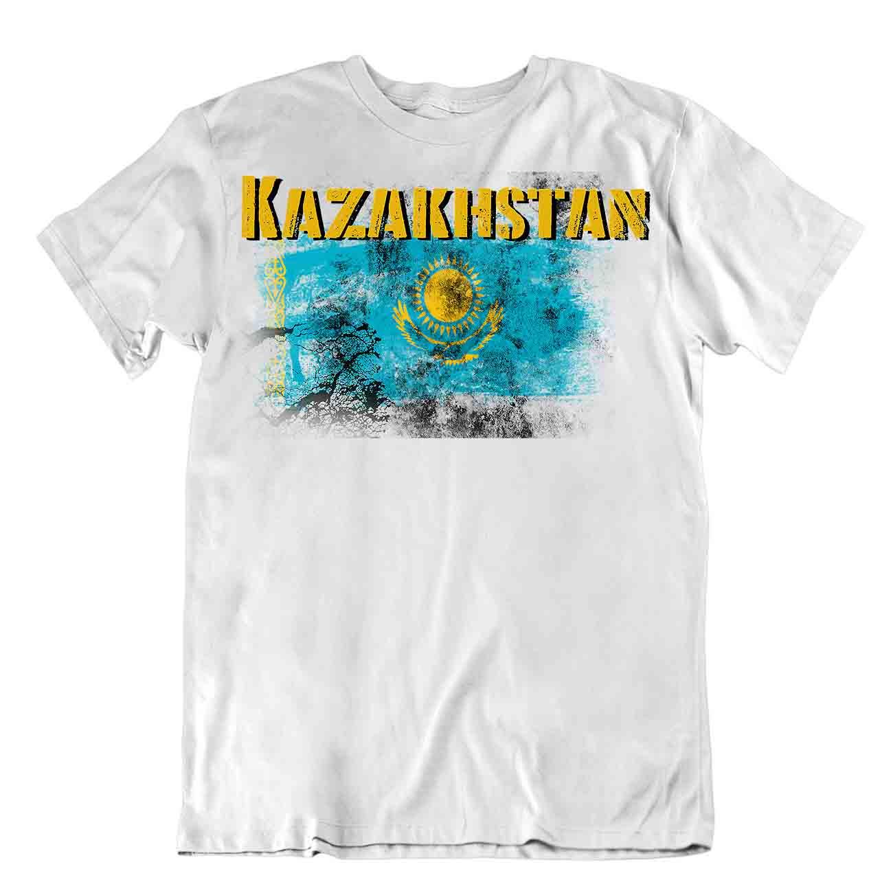 Camiseta Kazajstán Banderas Pieza en T Viaje Recuerdos Blusa Té Kazajstán Flag Tops - Imagen 43 de 43