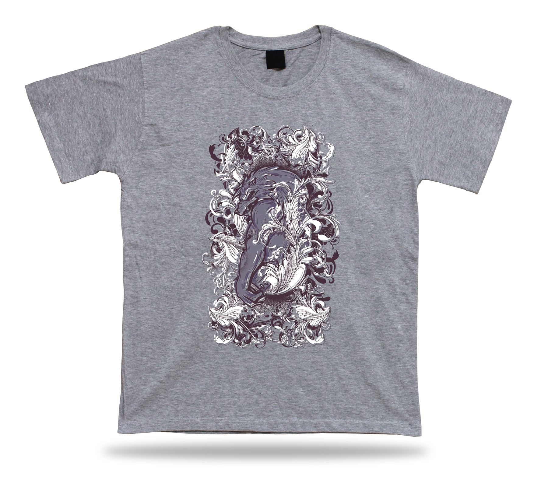 Werewolf Monster Floral design dark stylish vector birthday gift apparel tee - Picture 5 of 8