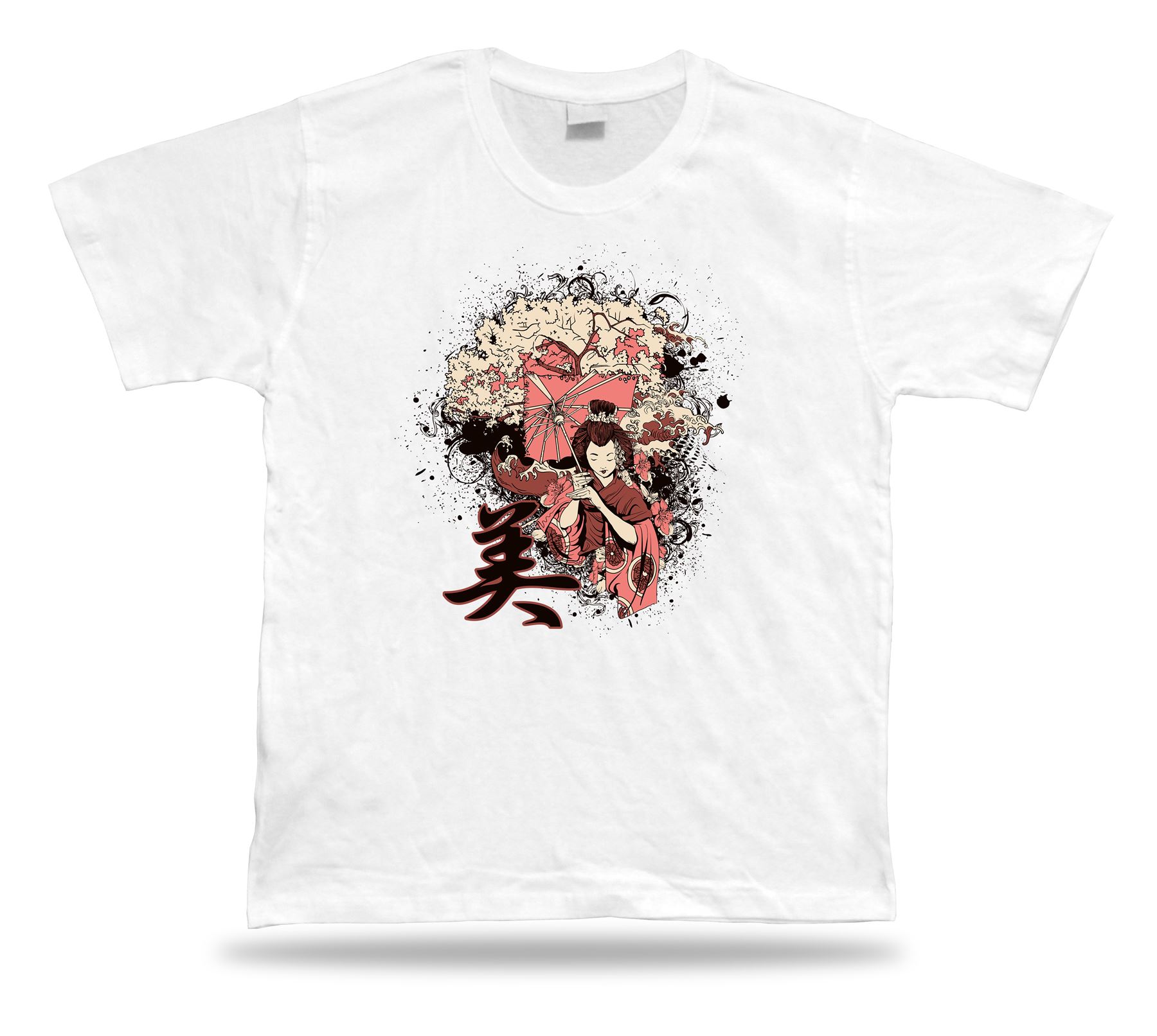 Camiseta Geisha Diseño Arte Camiseta Cumpleaños Idea Regalo Informal Elegante Tallas Charmall - Imagen 8 de 8