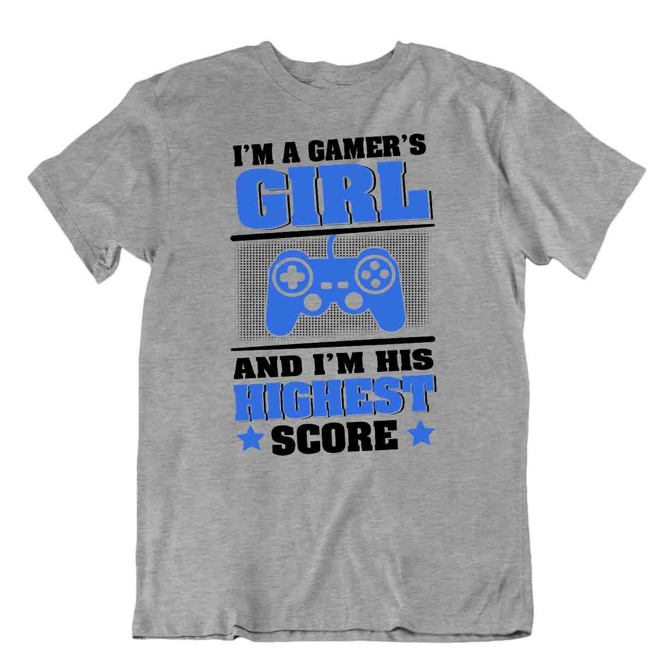 Camiseta Gamer Girl Puntuación Más Alta Camisa Juego Informal Camisetas Inteligentes - Imagen 5 de 8